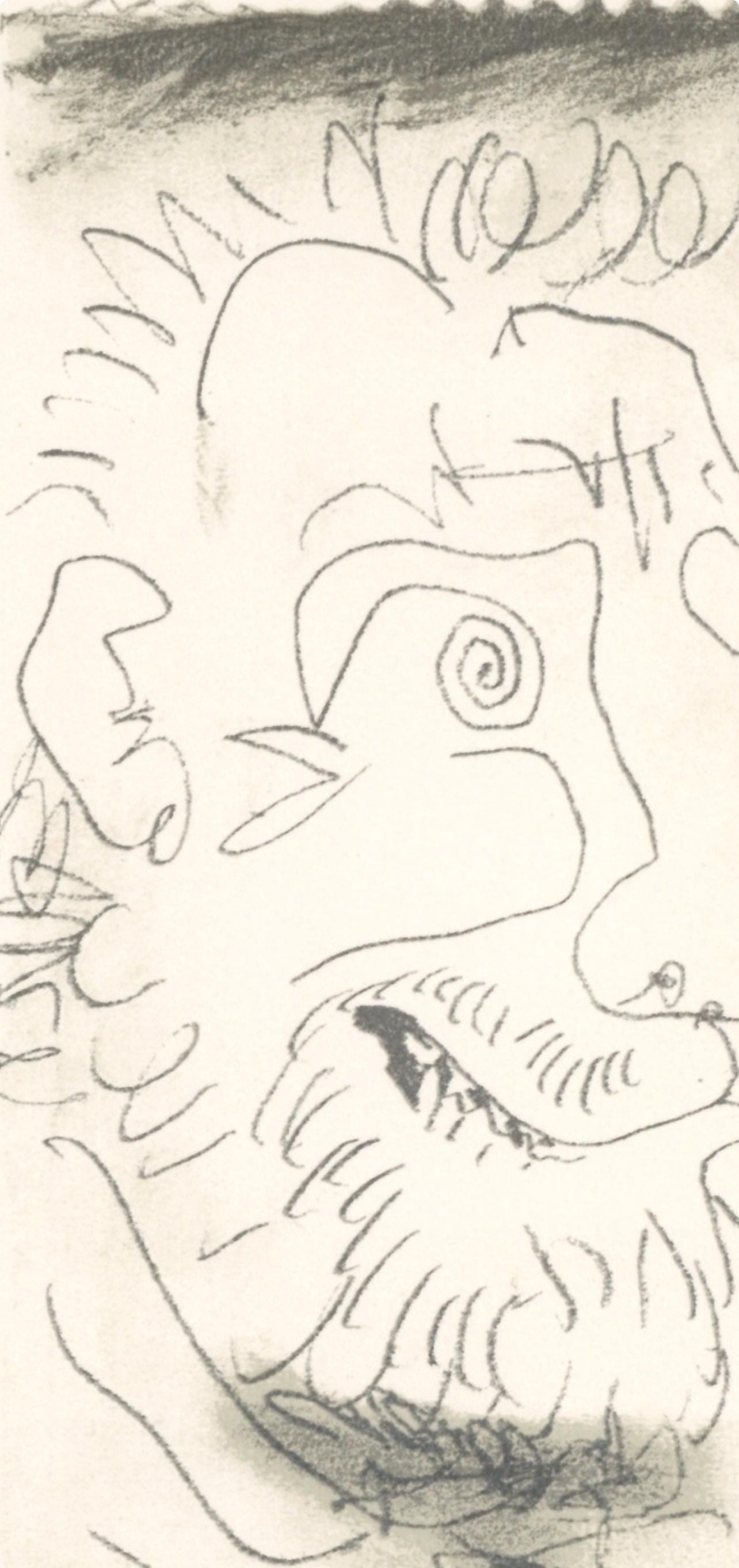 Pablo Picasso, Composition, Le Goût du Bonheur (Cramer 148; Bloch 2013), Limited Edition Mixed Media Lithograph