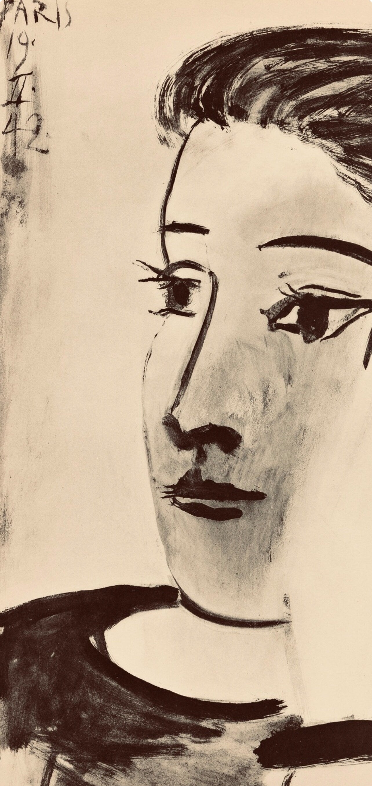 Pablo Picasso, Composition, Carnet de dessins de Picasso, Cahiers d’Art, Limited Edition Lithograph