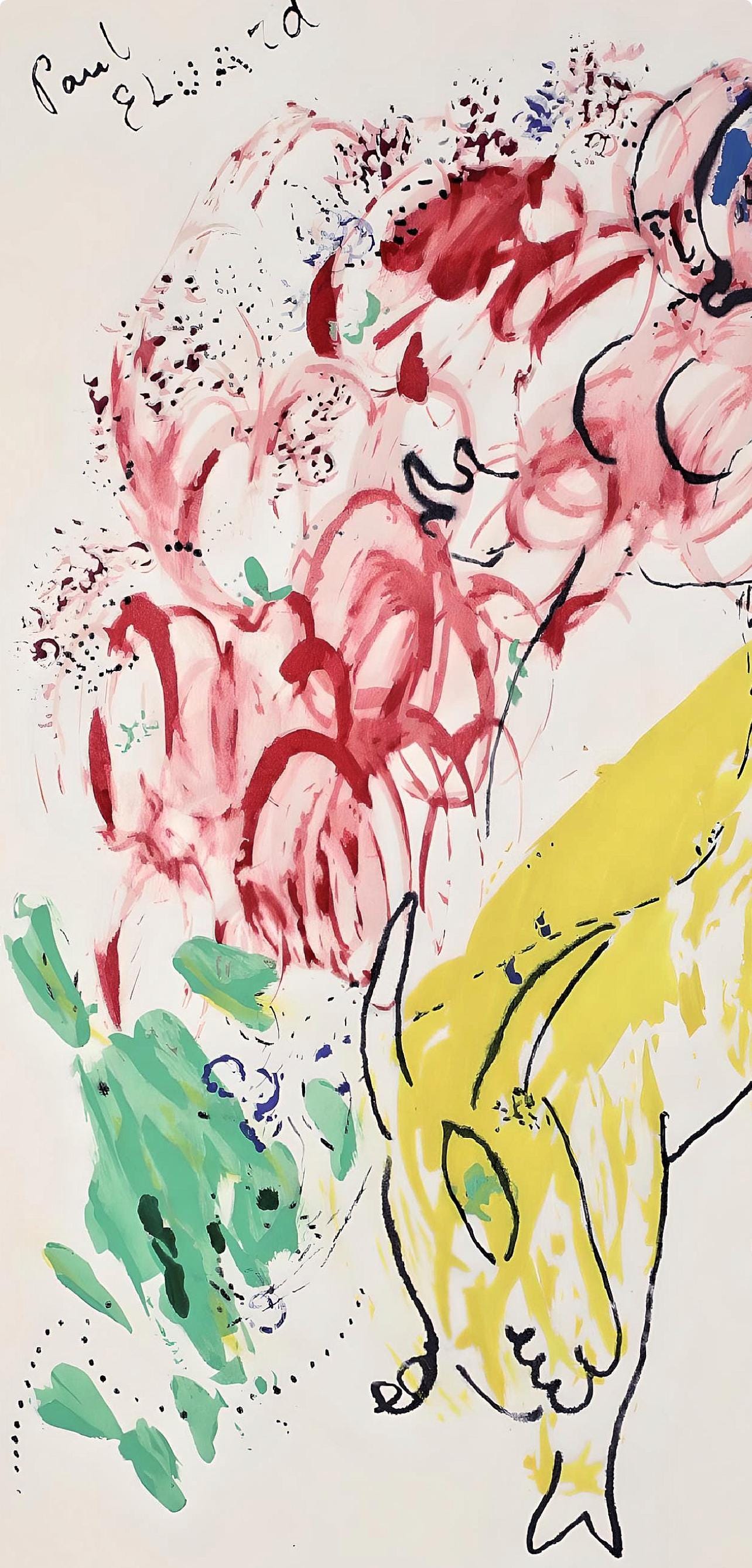 Marc Chagall, Composition, Le Dur Désir de Durer, Limited Edition Lithograph