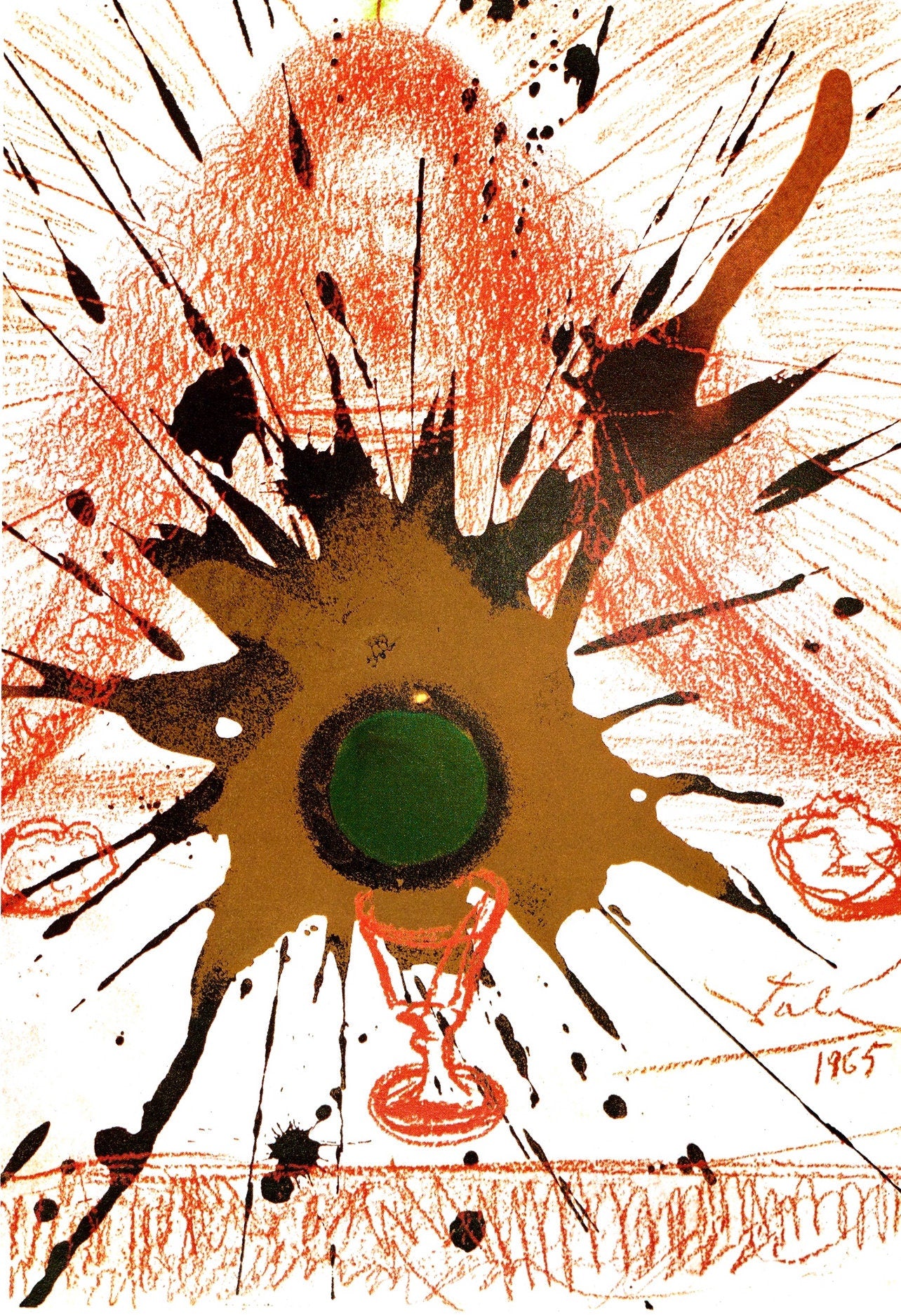 Salvador Dali, Composition (Michler/Löpsinger 1600; Field 69-3), Biblia Sacra, Limited Edition Lithograph