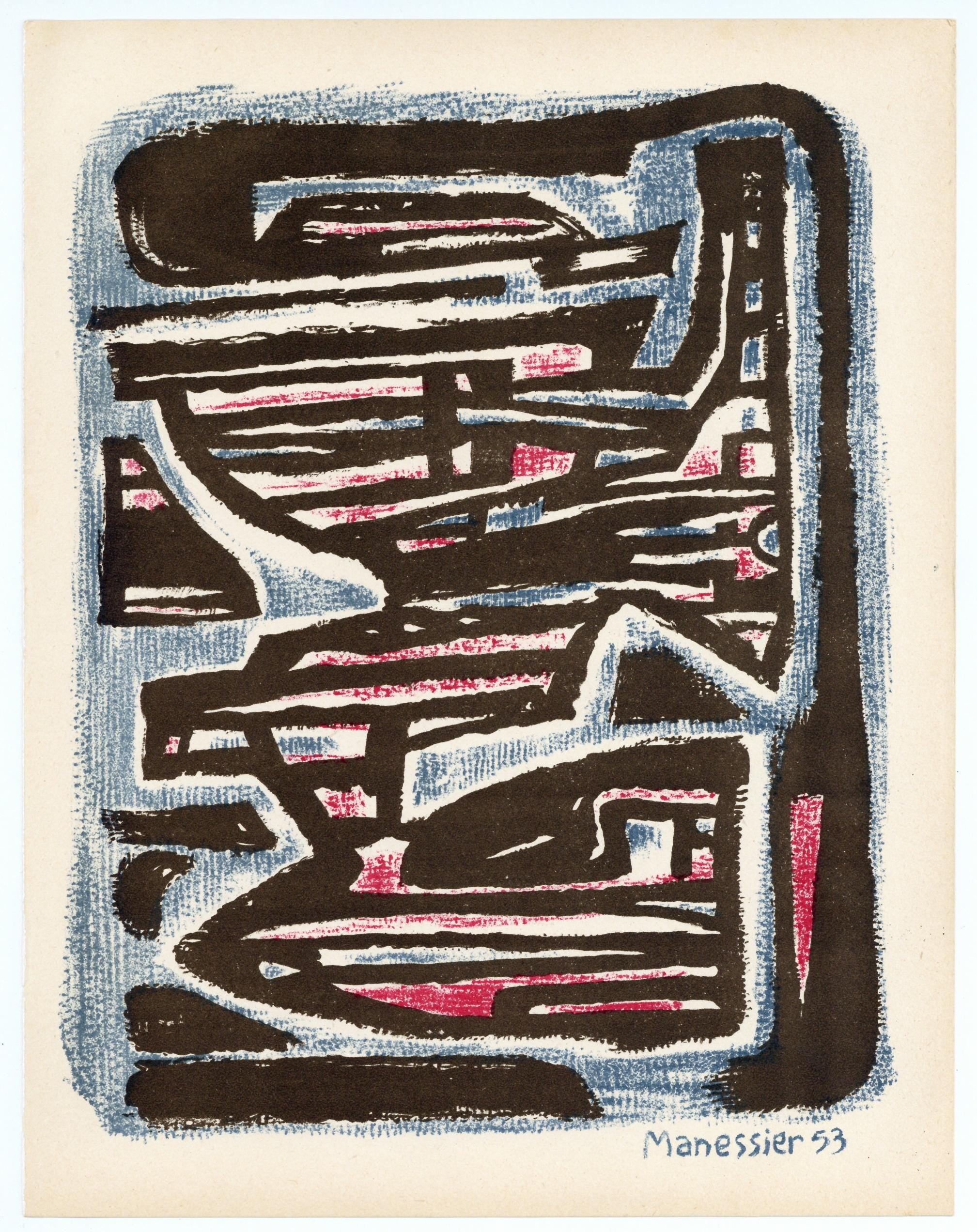 Alfred Manessier, Composition, XXe siècle, Limited Edition Lithograph