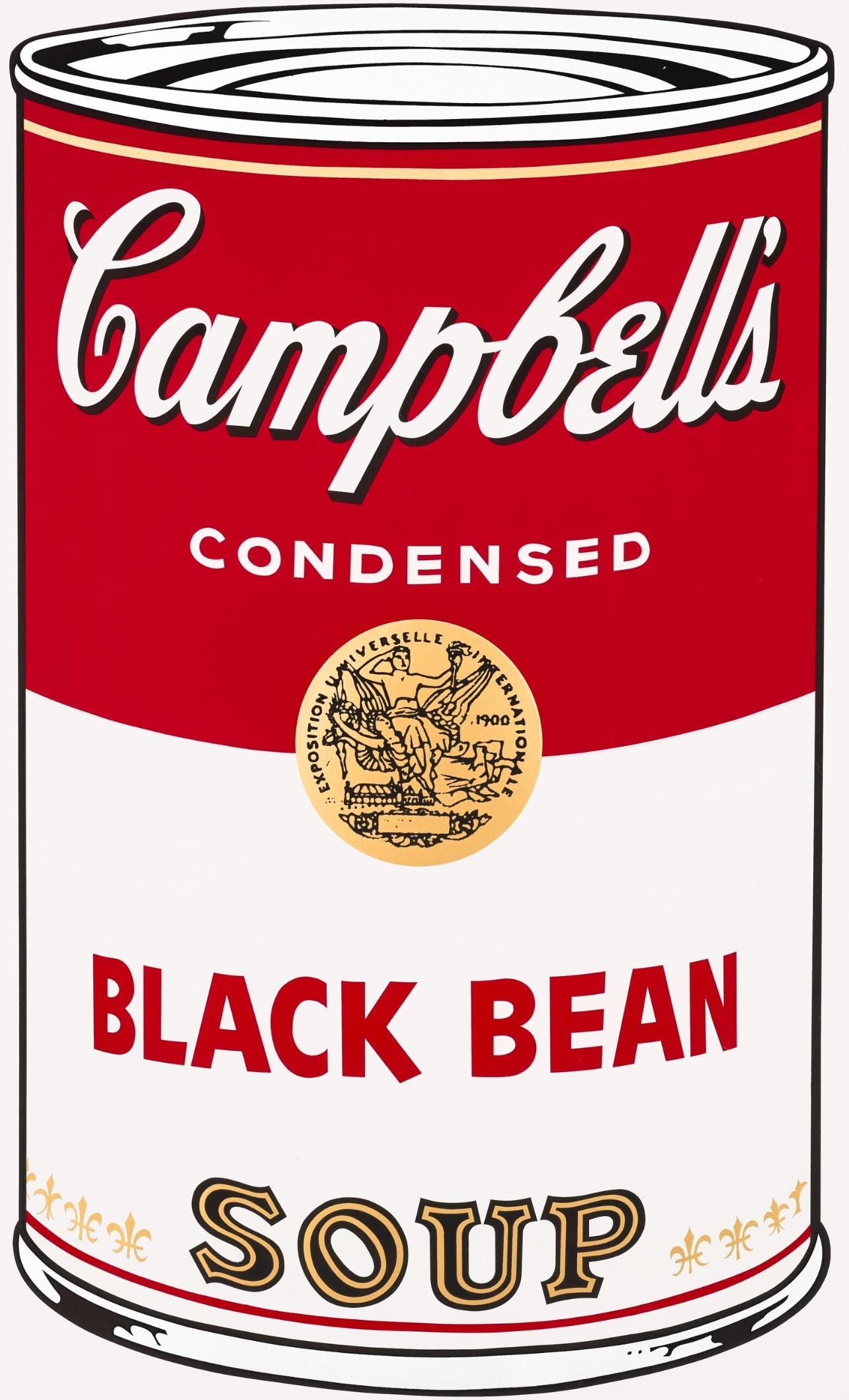 Andy Warhol, Campbell’s Soup, Black Bean, Official Edition, Sunday B. Morning, Silkscreen