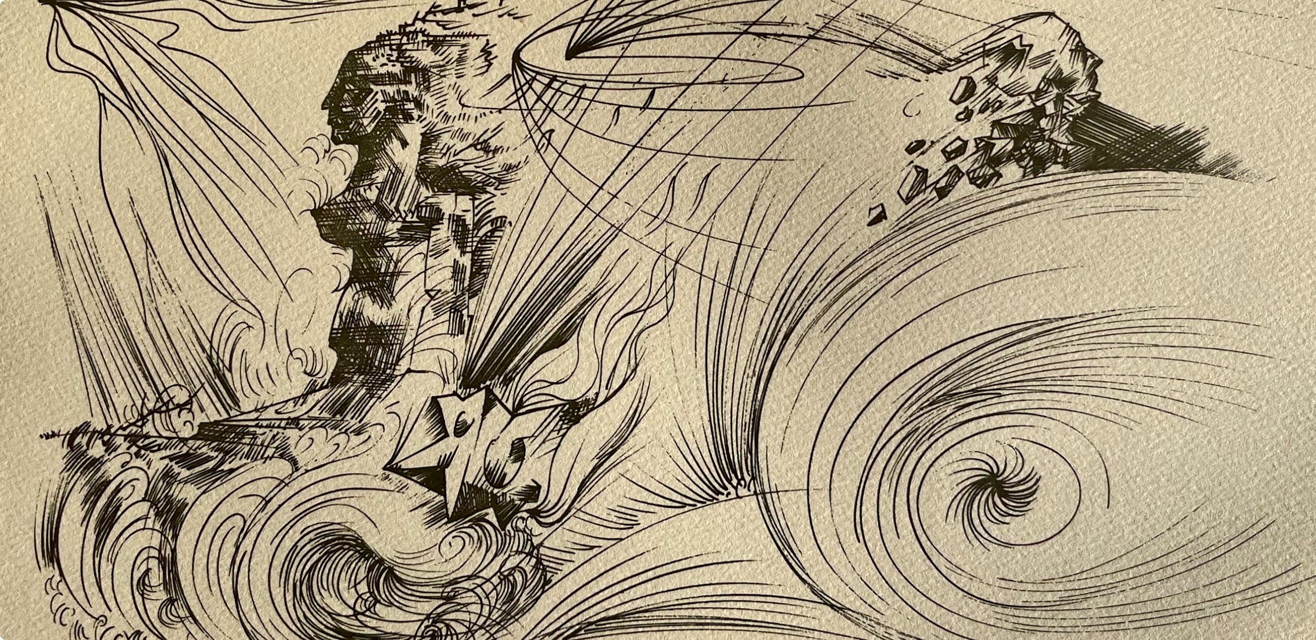 André Masson, Dessin pour la mythologie de l'être, Masson Dessins, Limited Edition Lithograph