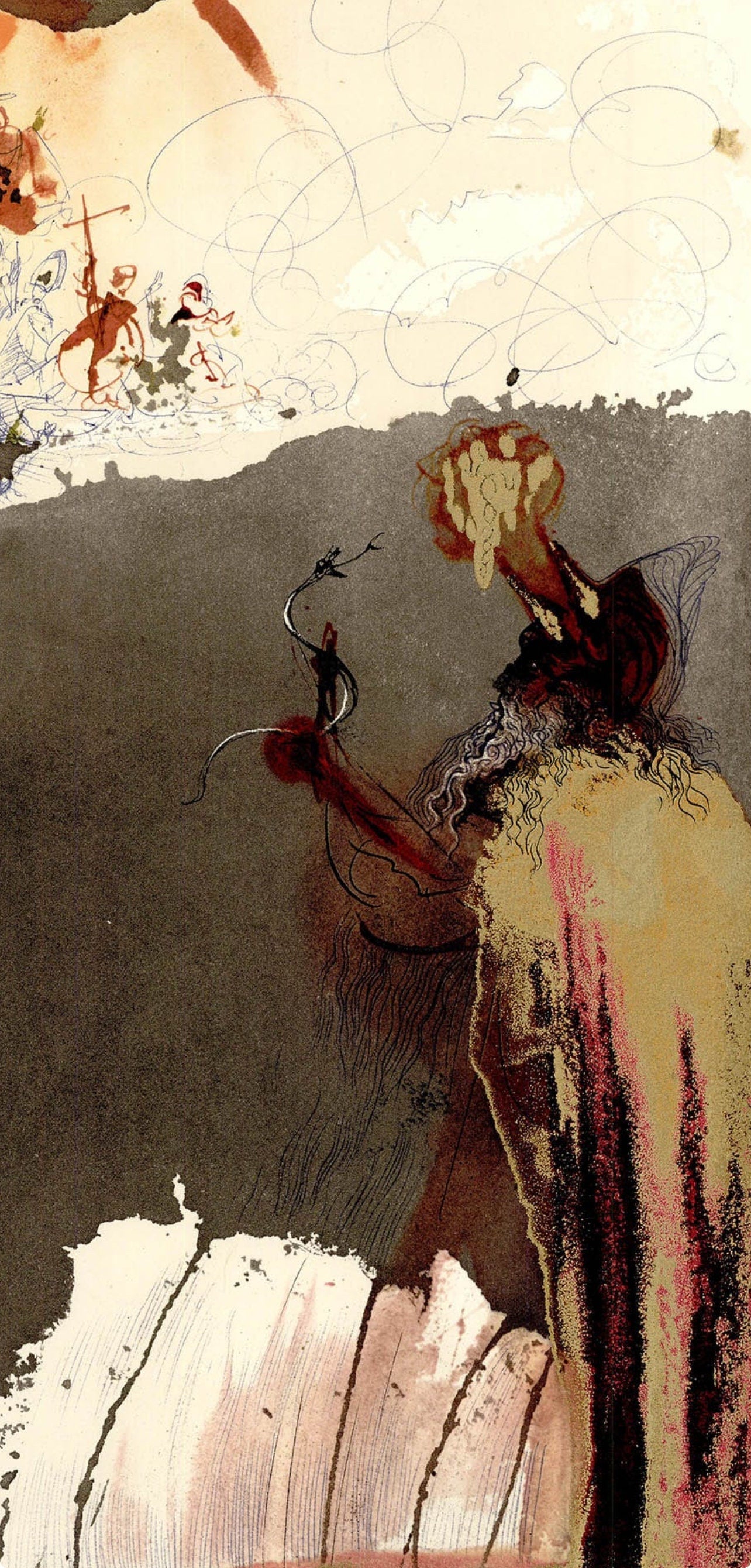 Salvador Dali, Composition (Michler/Löpsinger 1600; Field 69-3), Biblia Sacra, Limited Edition Lithograph