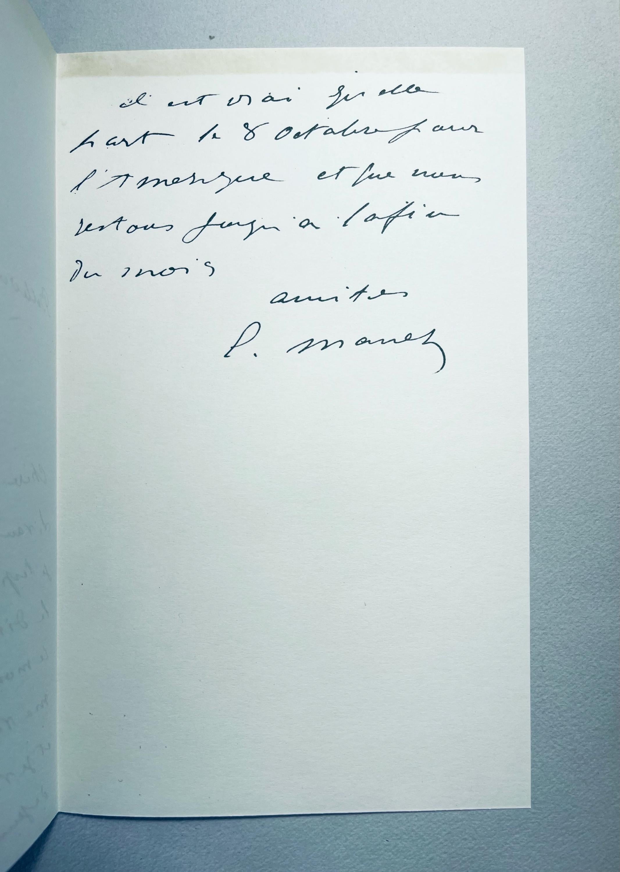 Édouard Manet, Composition, Édouard Manet, Letters with Aquarelles, Limited Edition Lithograph