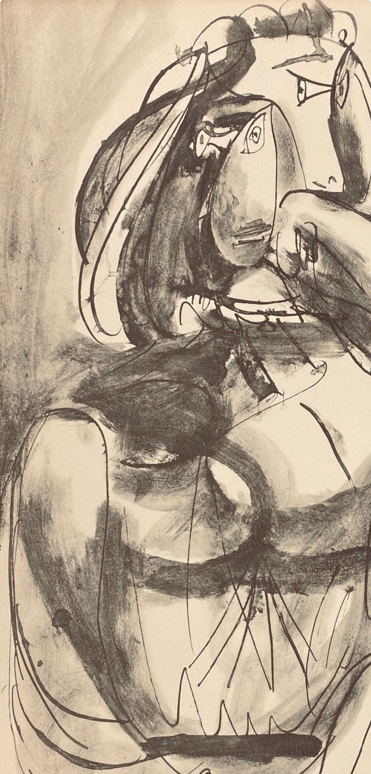 Pablo Picasso, Composition, Carnet de dessins de Picasso, Cahiers d’Art, Limited Edition Lithograph