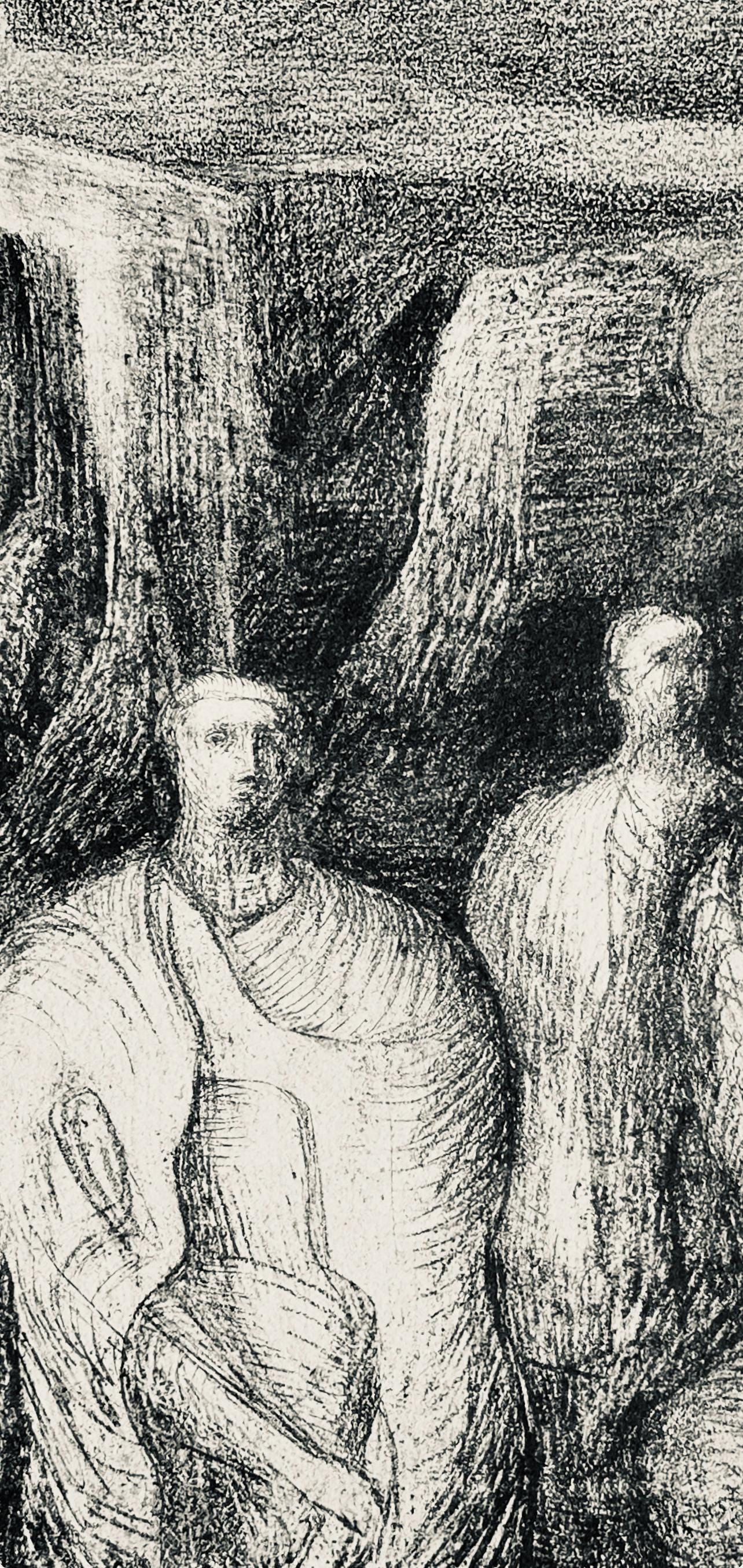 Henry Moore, Figures against an Architectural Background, The Drawings of Henry Moore, Limited Edition Lithograph