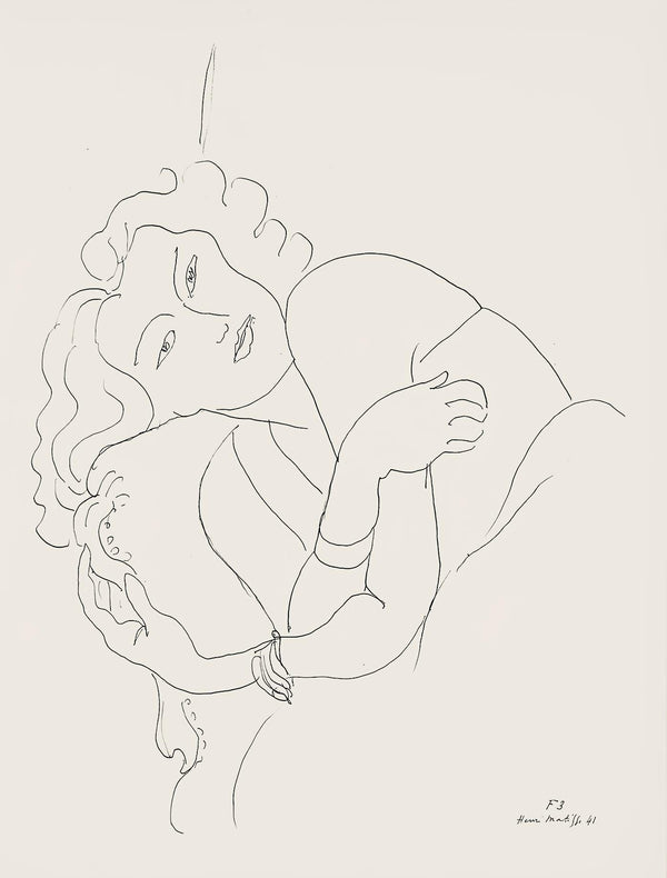 Henri Matisse, Série F, var. 3 (Duthuit 9), Henri Matisse, Dessins, Thèmes et variations, Limited Edition Lithograph