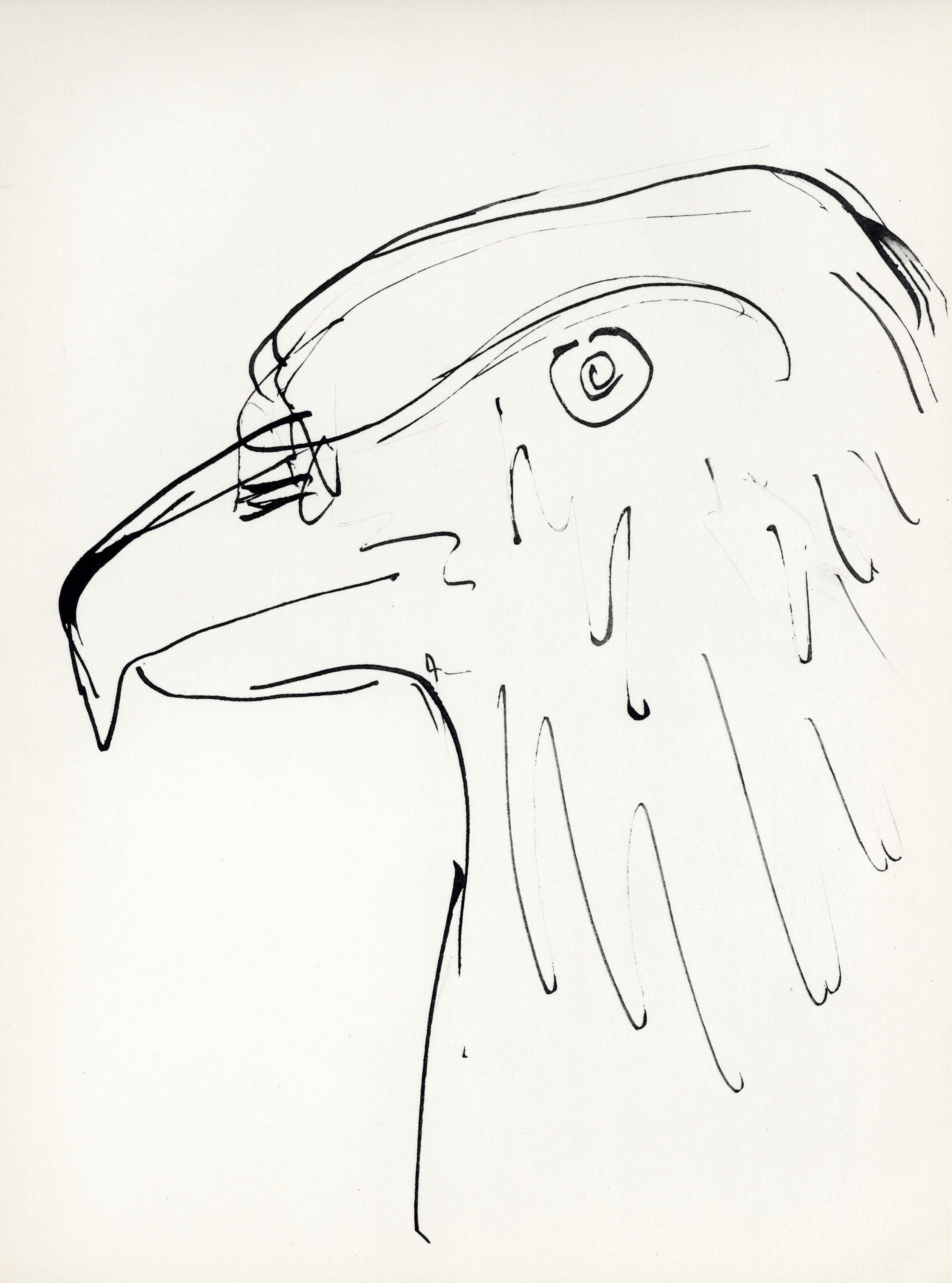 Pablo Picasso, Tête d'aigle (Cramer No. 84), 40 dessins de Picasso en marge du Buffon, Limited Edition Lithograph