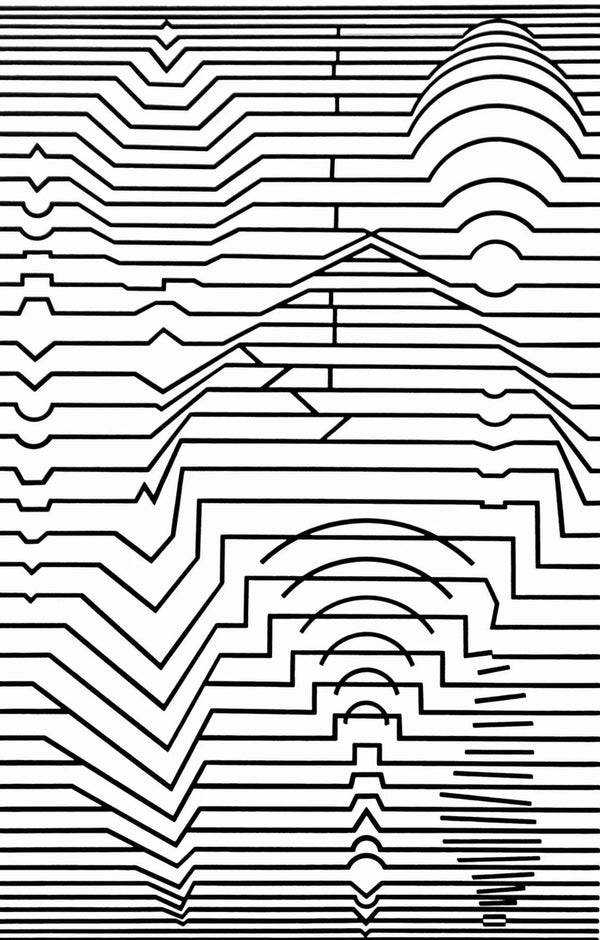 Victor Vasarely, Composition, Ondulatoires, Limited Edition Héliogravure
