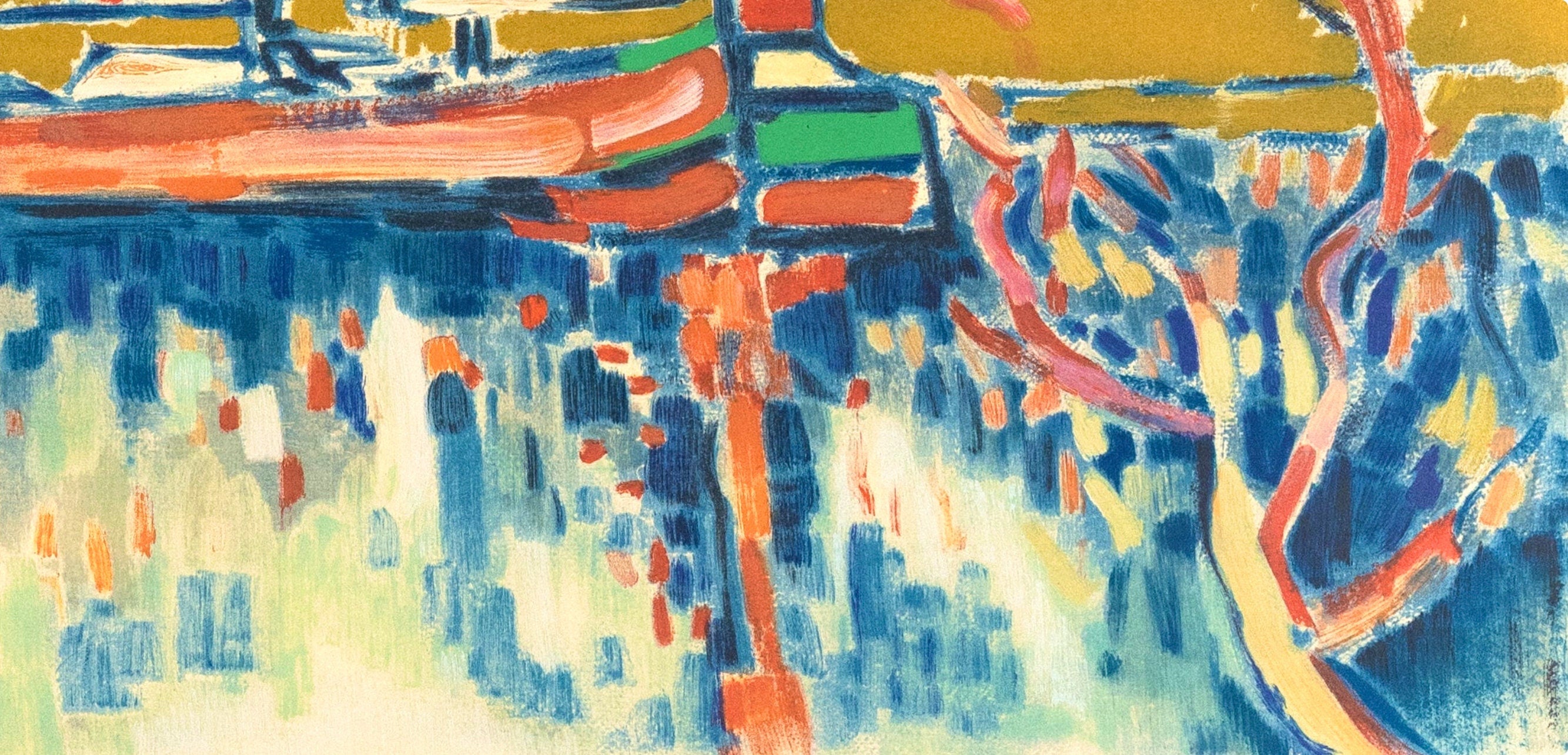 Maurice de Vlaminck, Paysage à Chatou, Fauves, Collection Pierre Lévy, Limited Edition Lithograph