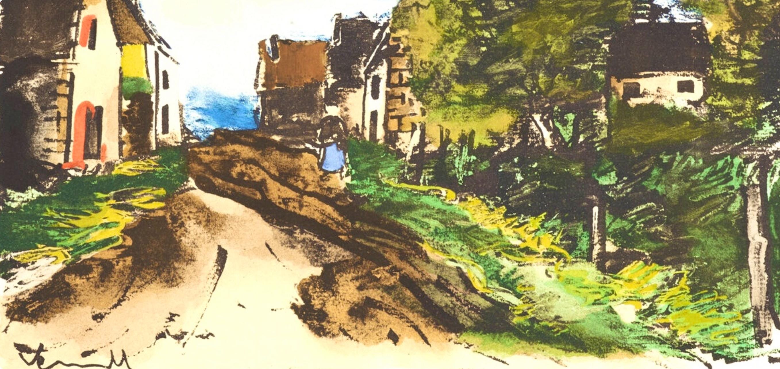 Maurice de Vlaminck, Paysage d'Ile-de-France, Douze Contemporains, Limited Edition Lithograph