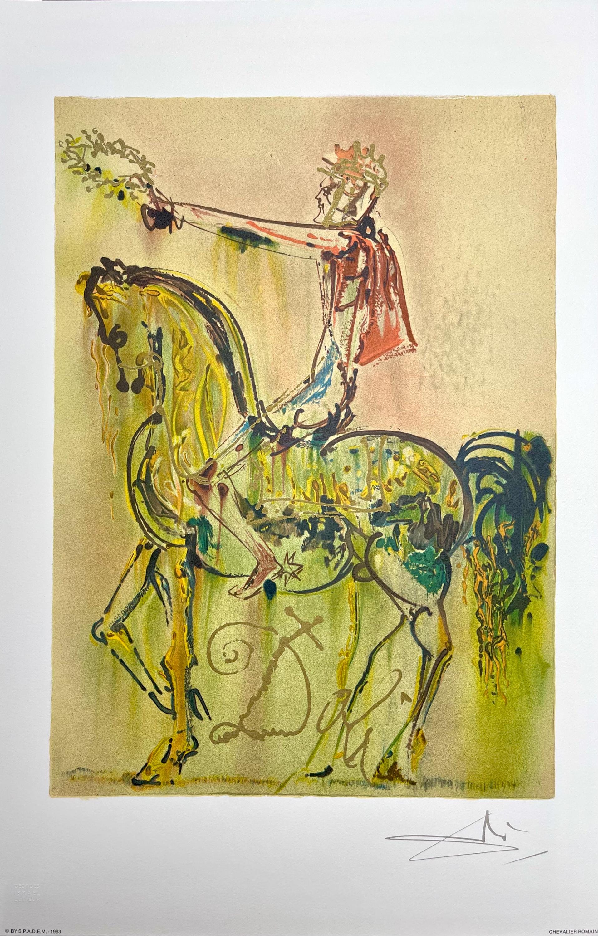 Salvador Dalí, Chevalier Romain, Les Chevaux de Dalí, Limited Edition Lithograph
