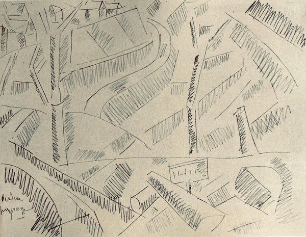 Fernand Léger, Paysage A Verdun, Fernand Léger, Dessins de Guerre, Limited Edition Lithograph