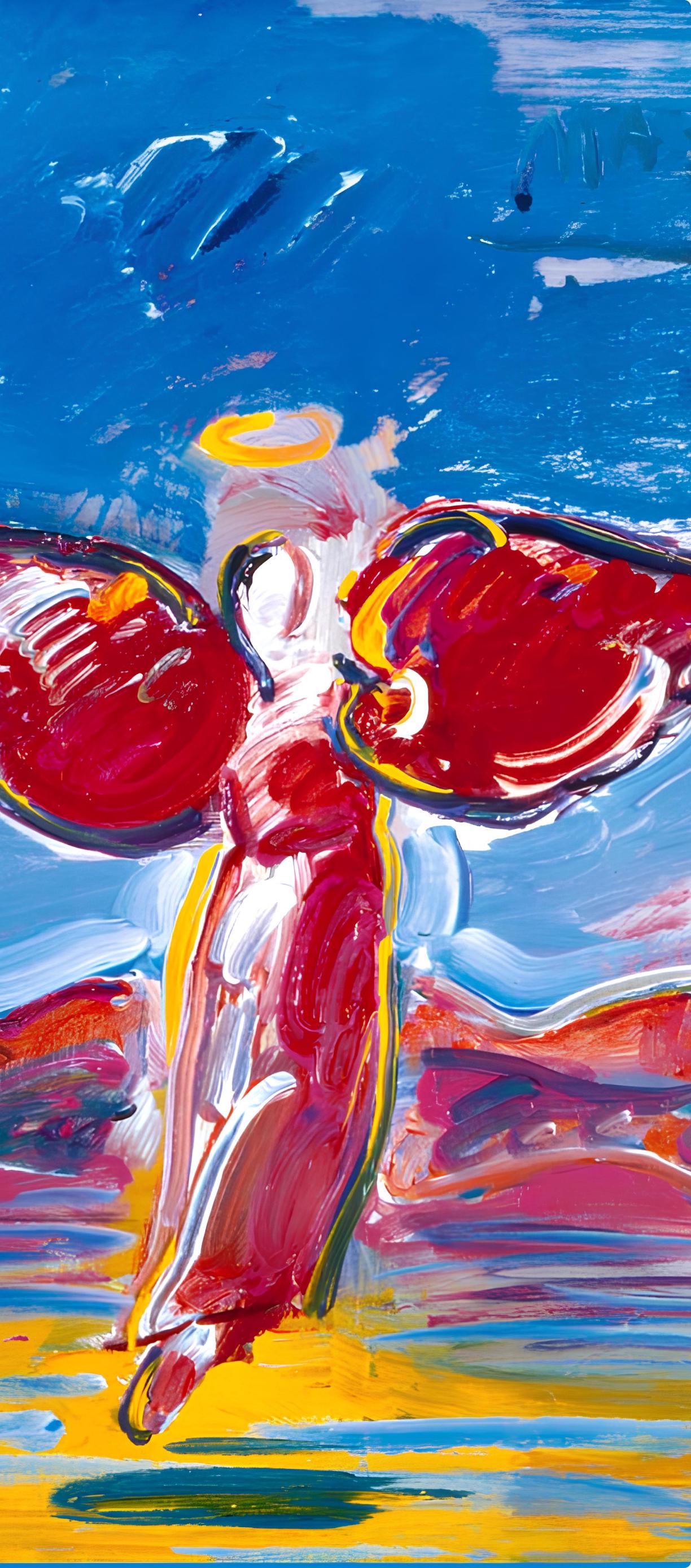 Peter Max, Ascending Angel, 2000, Hand Signed, Official Edition Offset Lithograph