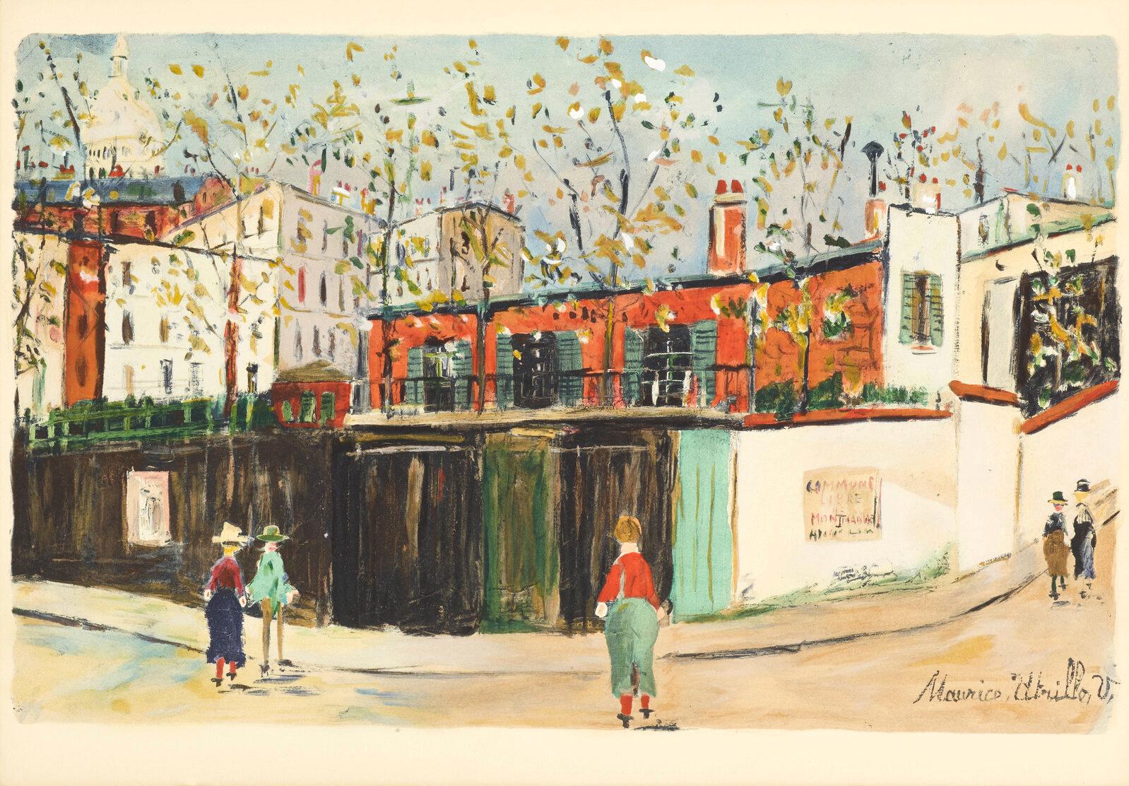 Maurice Utrillo, Montmartre, Douze Contemporains, Limited Edition Lithograph