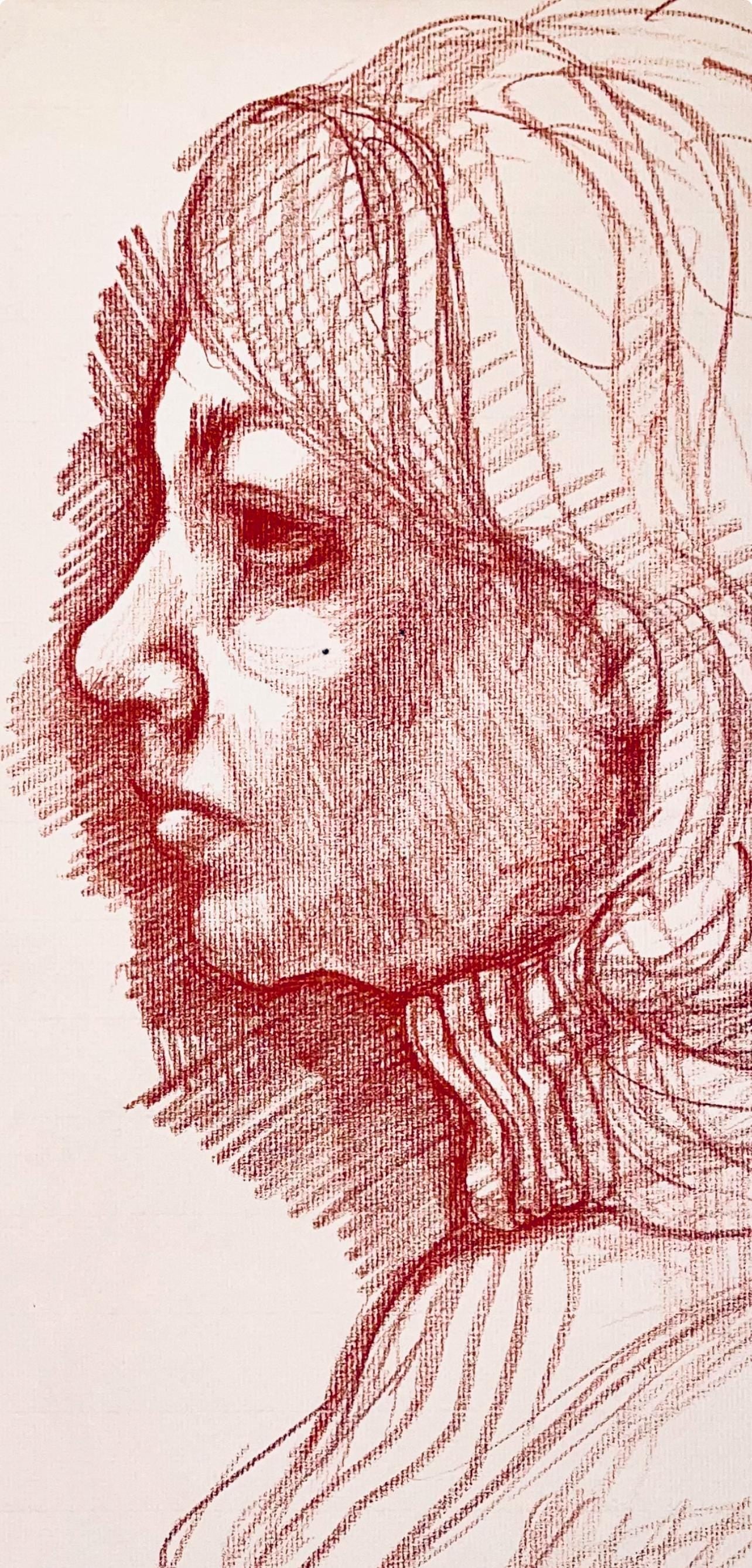 Ian Hornak, Renaissance Female Figure Study, 1963, Original Drawing