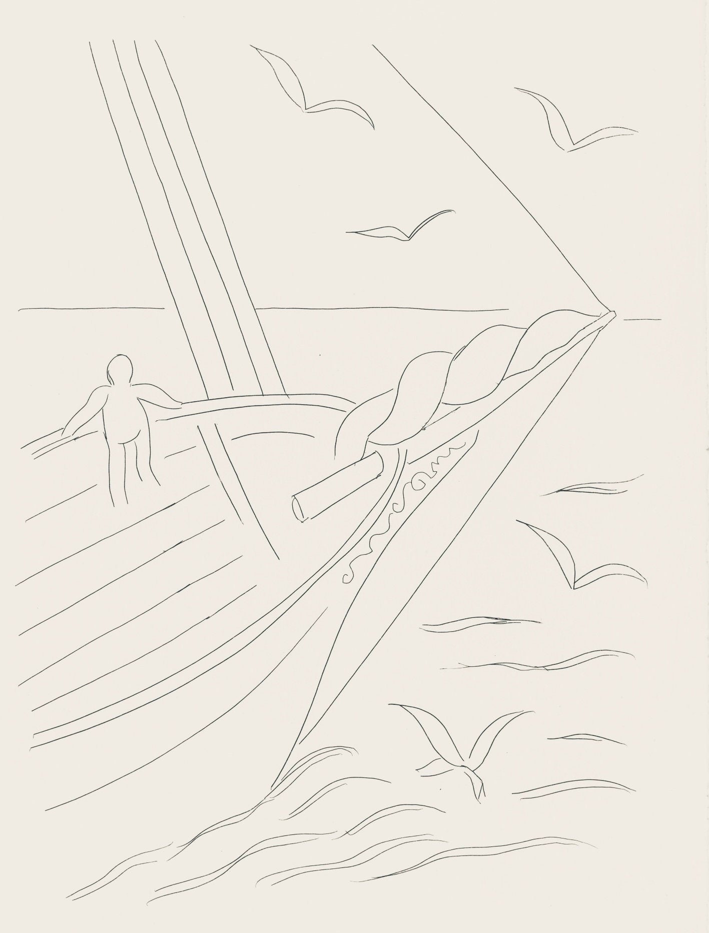 Henri Matisse, Brise marine (Sea Breeze), Poésies, Limited Edition Lithograph