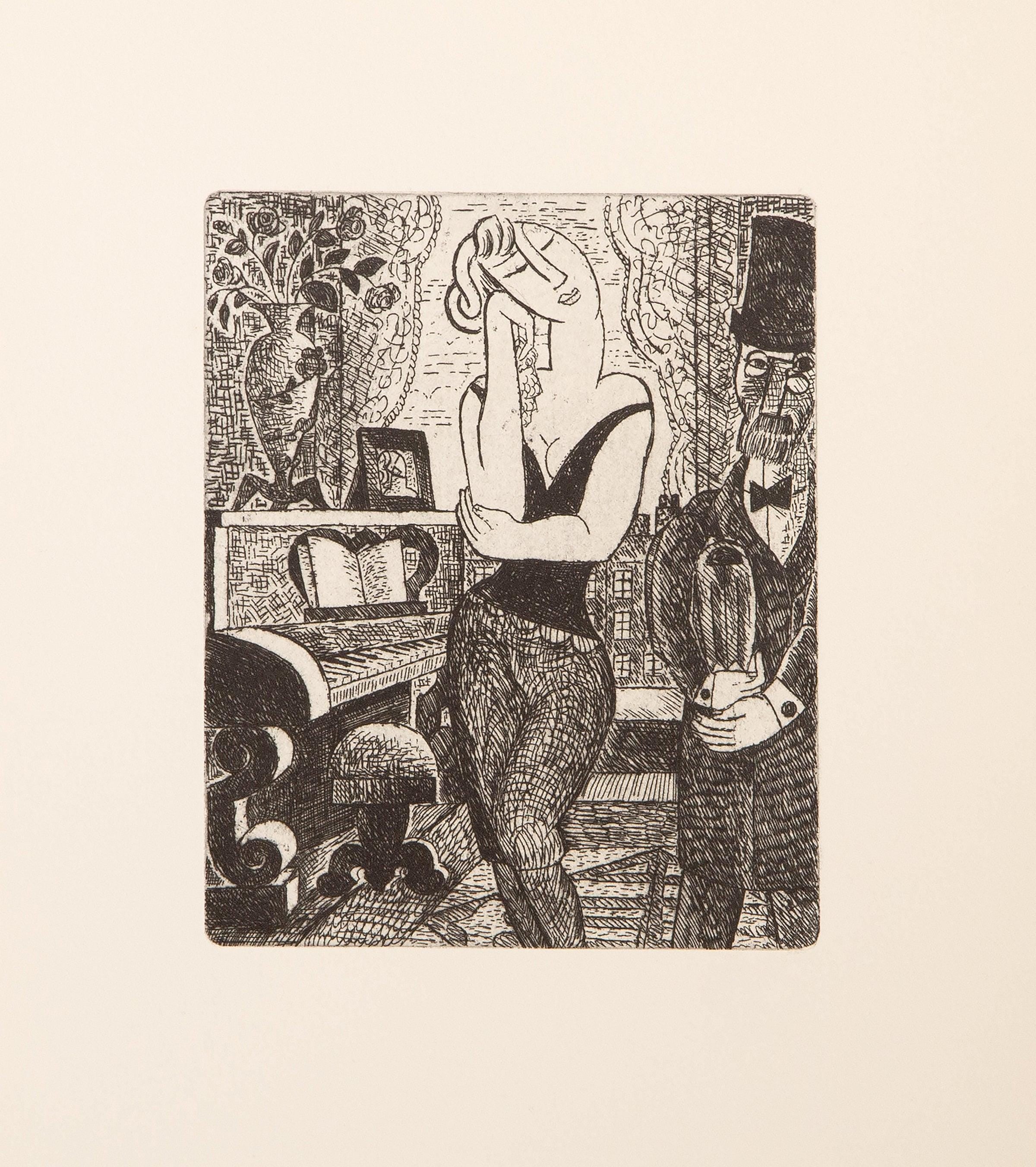 Marcel Gromaire, Composition, Vers un monde volage, Limited Edition Etching