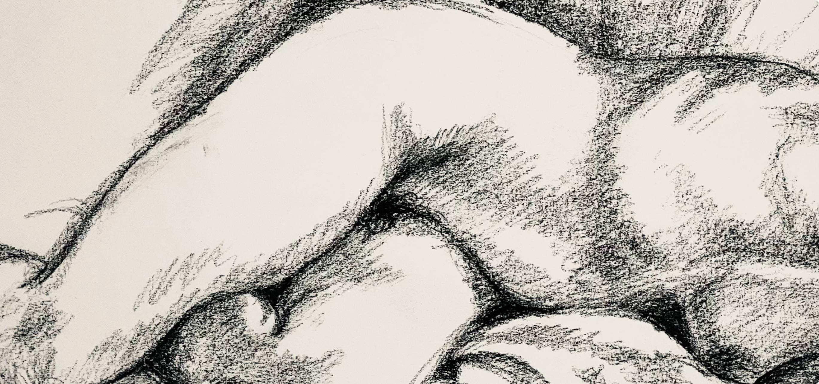 Ian Hornak, Renaissance Female Nude Figure Study, 1963, Original Drawing