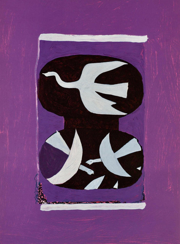 Georges Braque, Trois oiseaux sur fond violet, l’Hommage à Georges Braque, Derrière le miroir, Limited Edition Lithograph