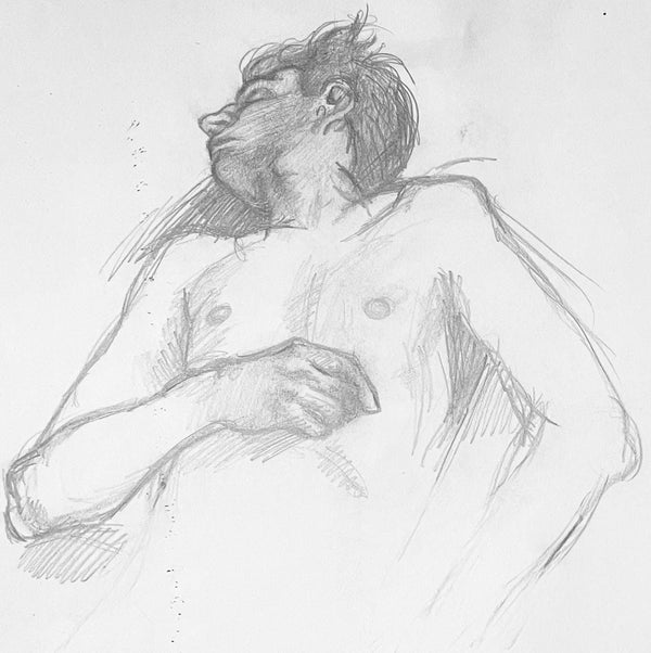 Ian Hornak, Renaissance Male Nude Figure Study, 1963, Original Drawing