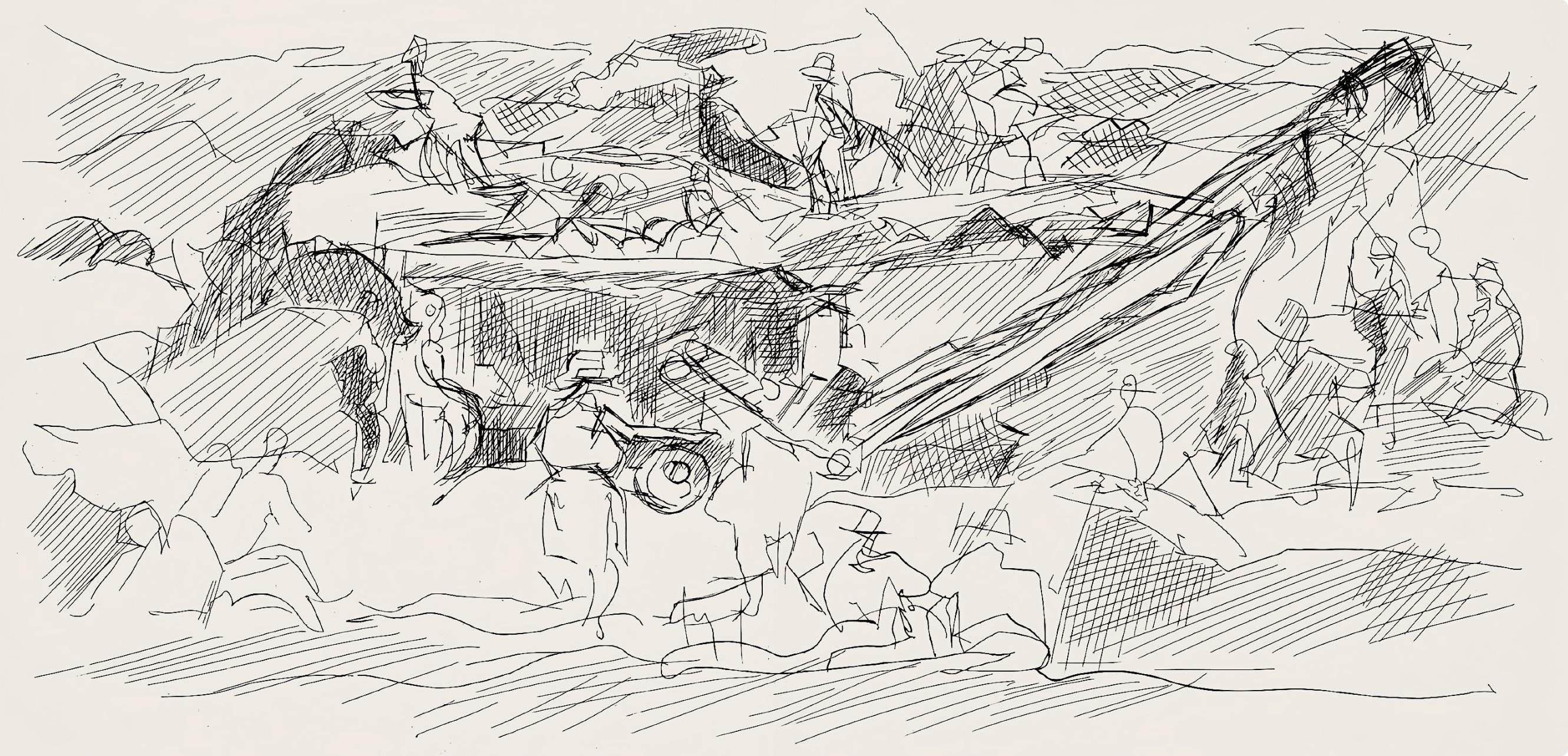 Jacques Villon, Composition (Ginestet/Pouillon 42-64), Hésiode, Les Travaux et les Jours, Limited Edition Etching