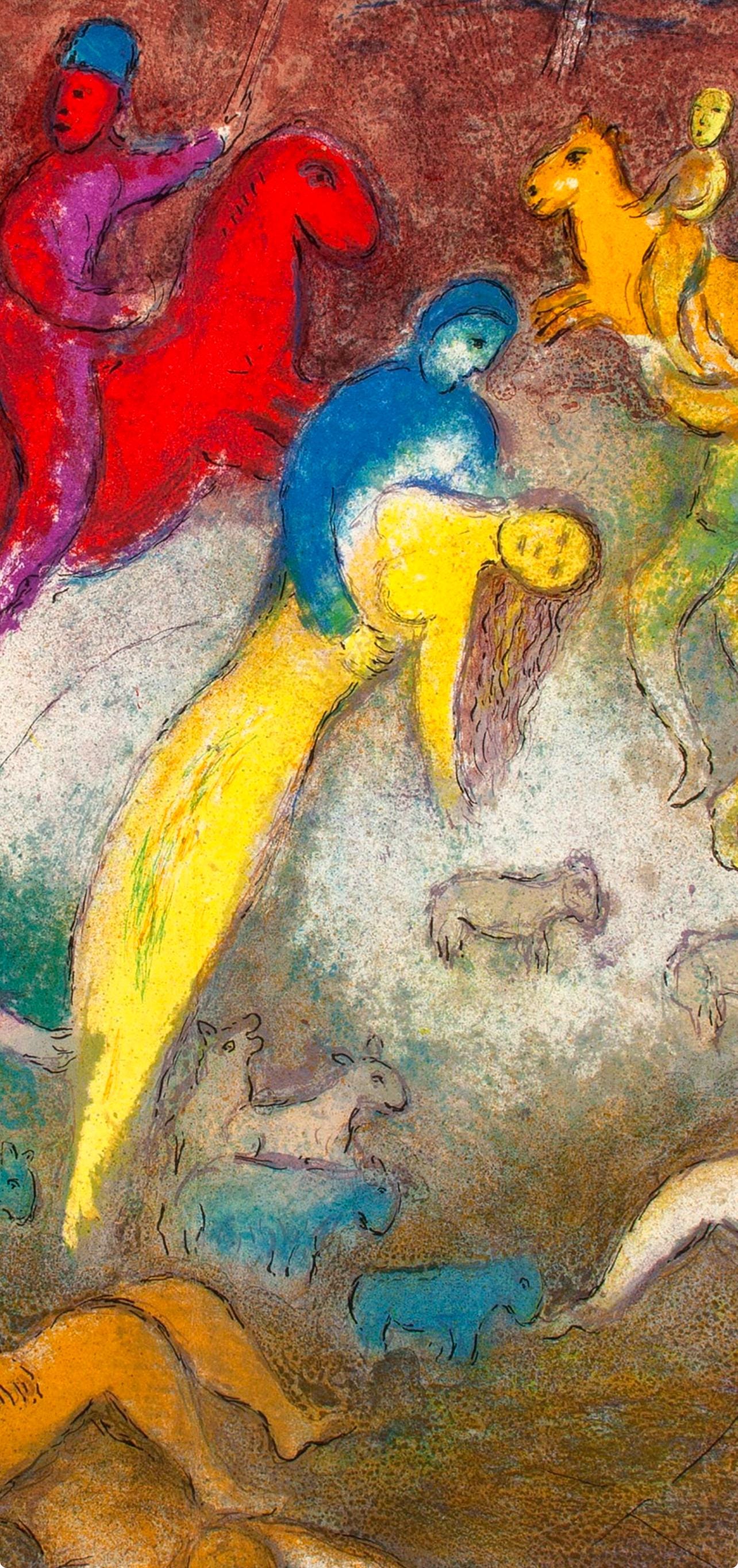 Marc Chagall, Enlèvement de Chloé, Daphnis et Chloé, Limited Edition Héliogravure