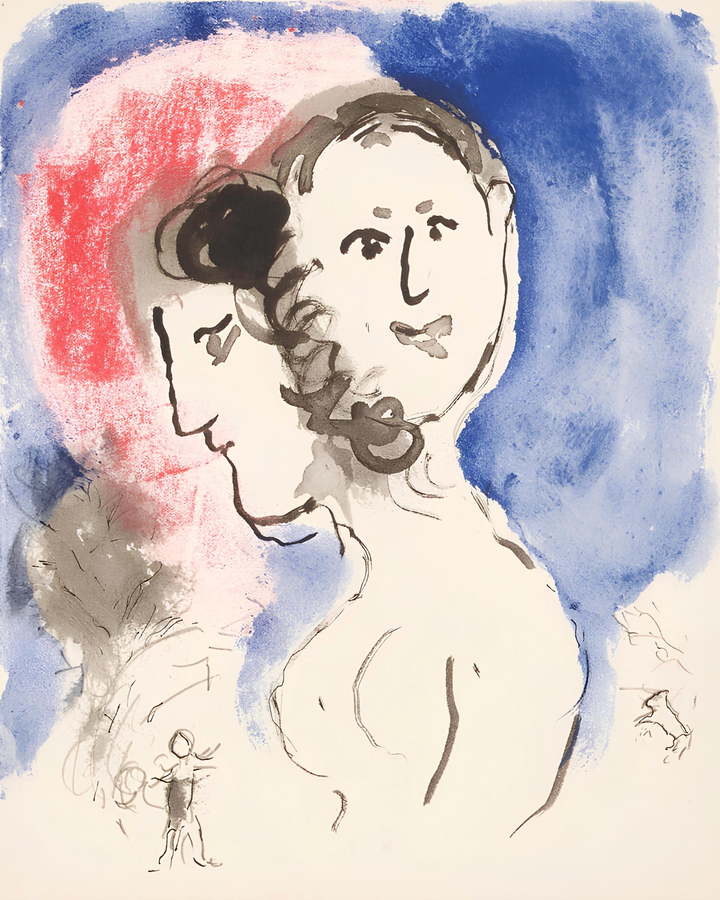 Marc Chagall, Composition, Lettres d'hivernage, Limited Edition Lithograph