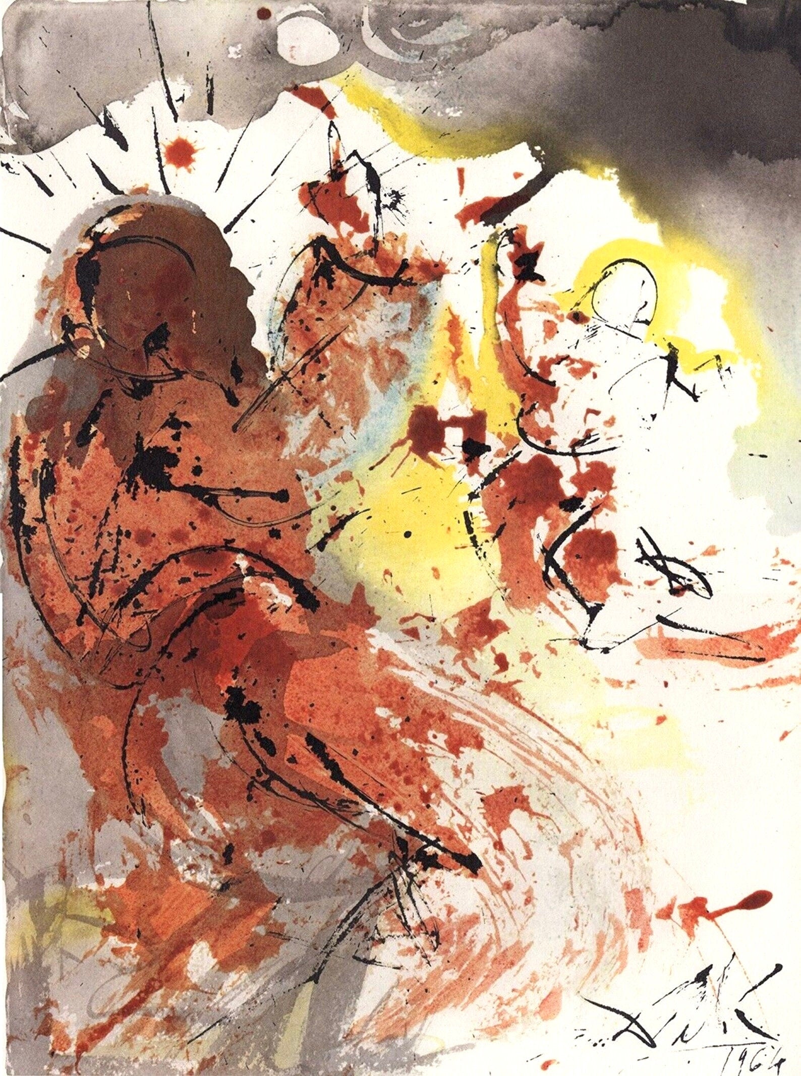 Salvador Dali, Composition (Michler/Löpsinger 1600; Field 69-3), Biblia Sacra, Limited Edition Lithograph