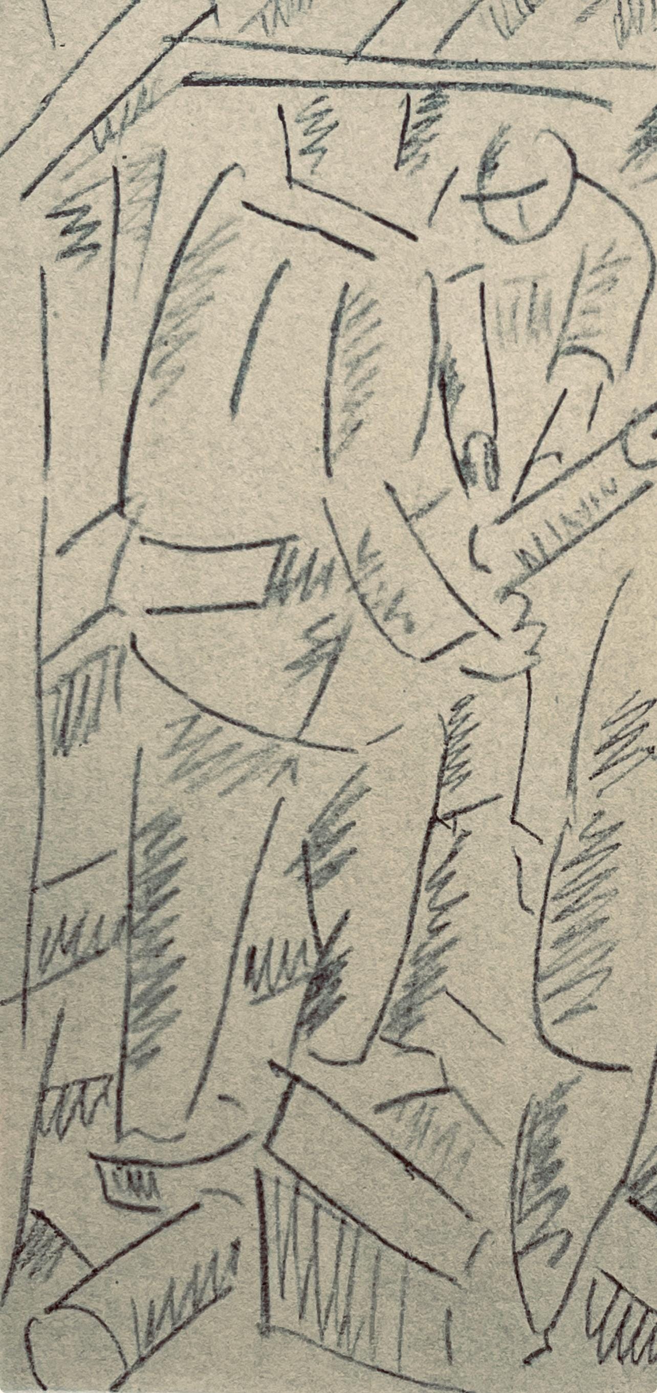 Fernand Léger, Les Foreurs, Fernand Léger, Dessins de Guerre, Limited Edition Lithograph
