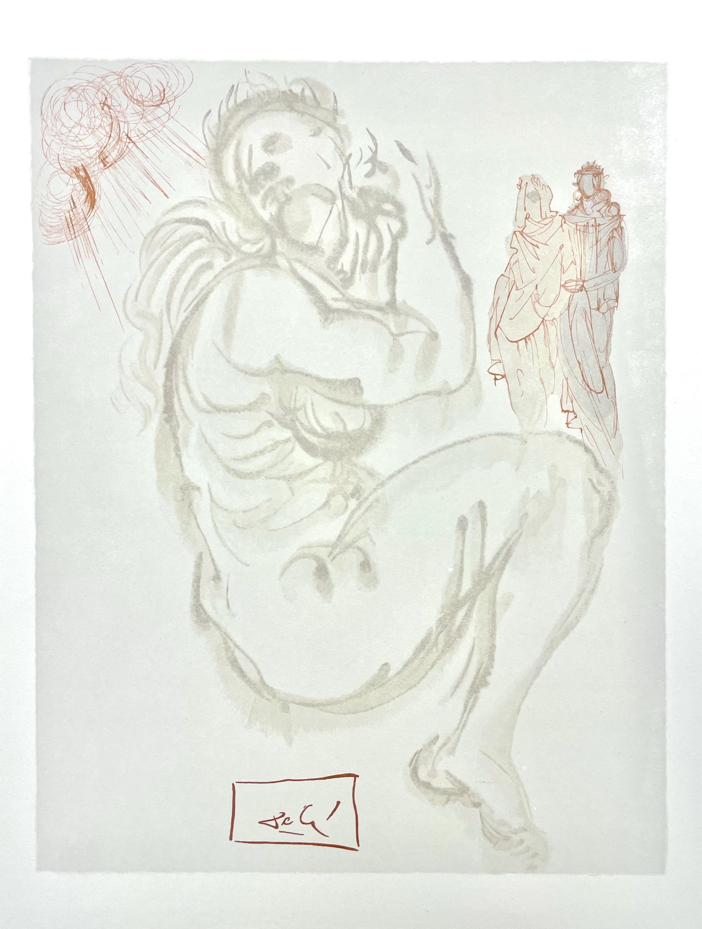 Salvador Dali, Fegefeuer XIX (Field 189-200; Michler/Löpsinger 1039-1138), Die Göttliche Komödie, Signed, Limited Edition Woodcut