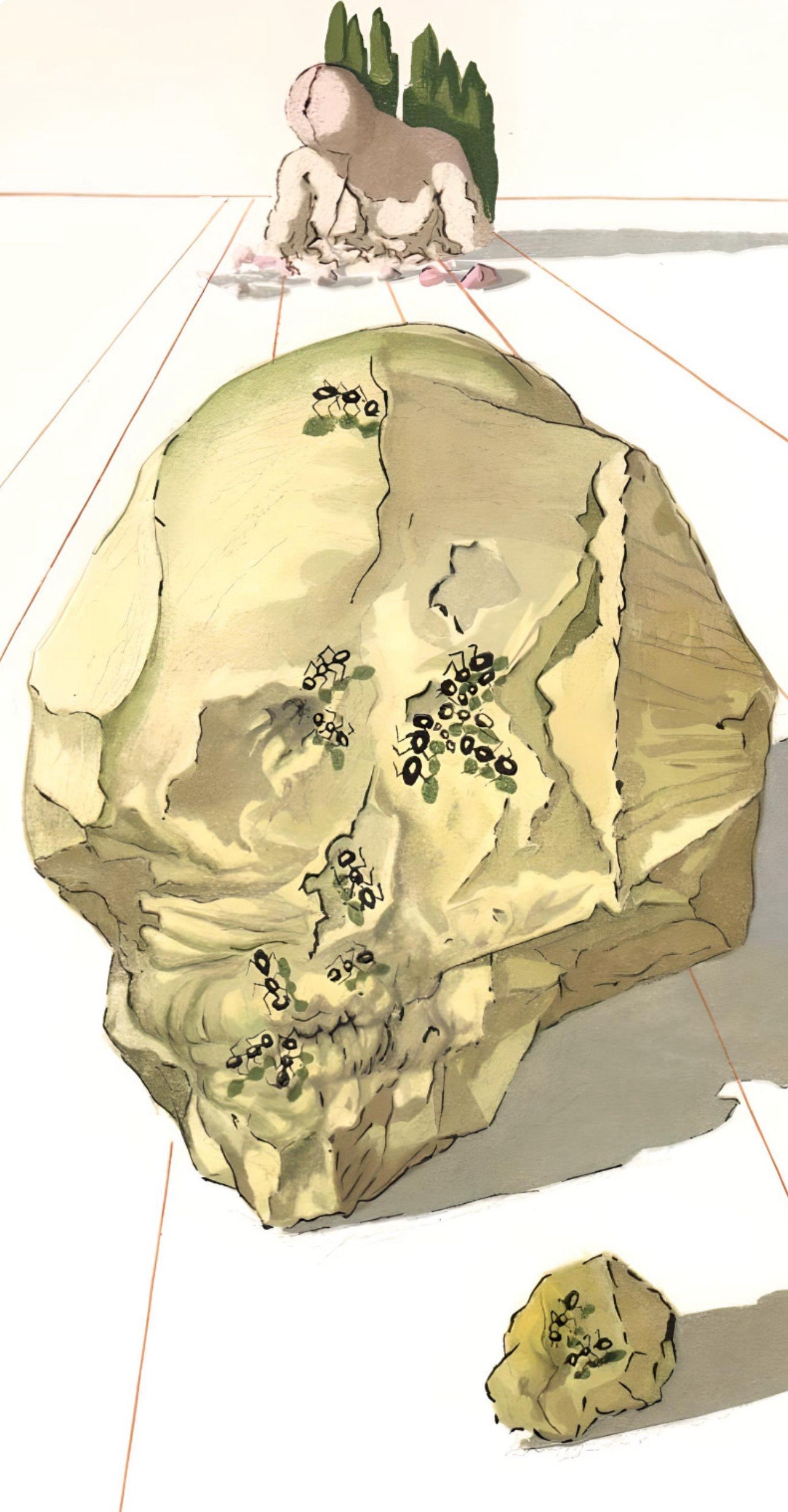 Salvador Dali, Ugolino and Ruggieri (Michler/Löpsinger 1039-1138; Field 189-200), La Divine Comédie, Limited Edition Woodcut