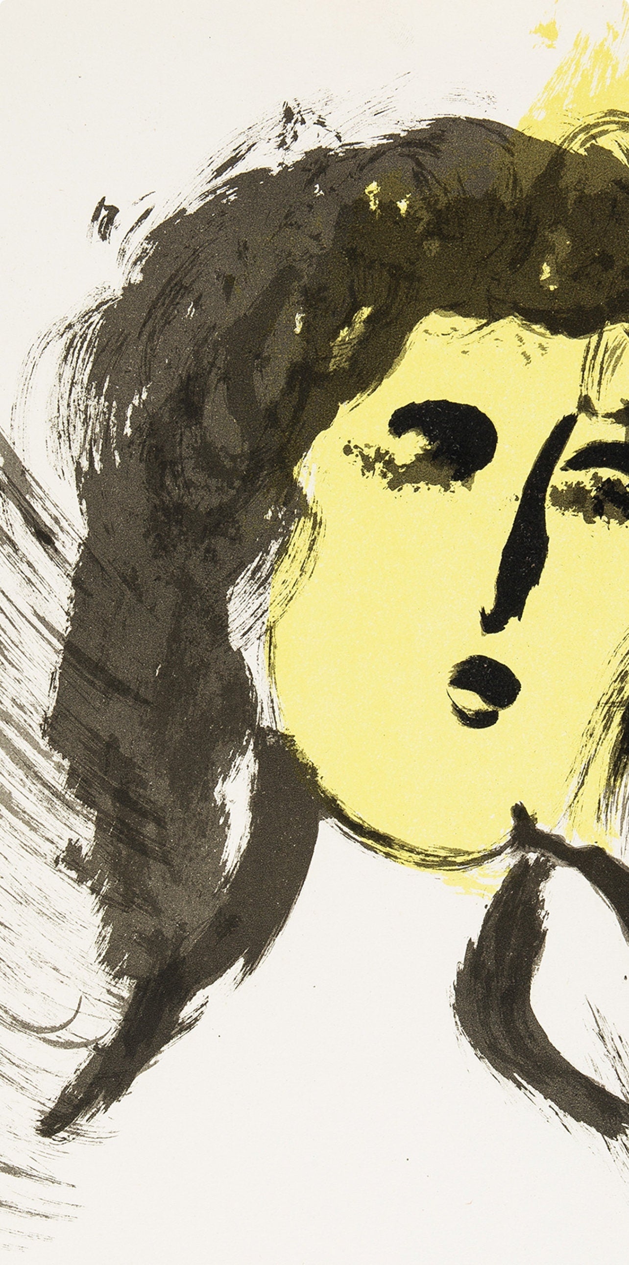 Marc Chagall, Angel (Mourlot 117-46; Cramer 25), Drawings from the Bible by Marc Chagall, Verve: Revue, Limited Edition Lithograph