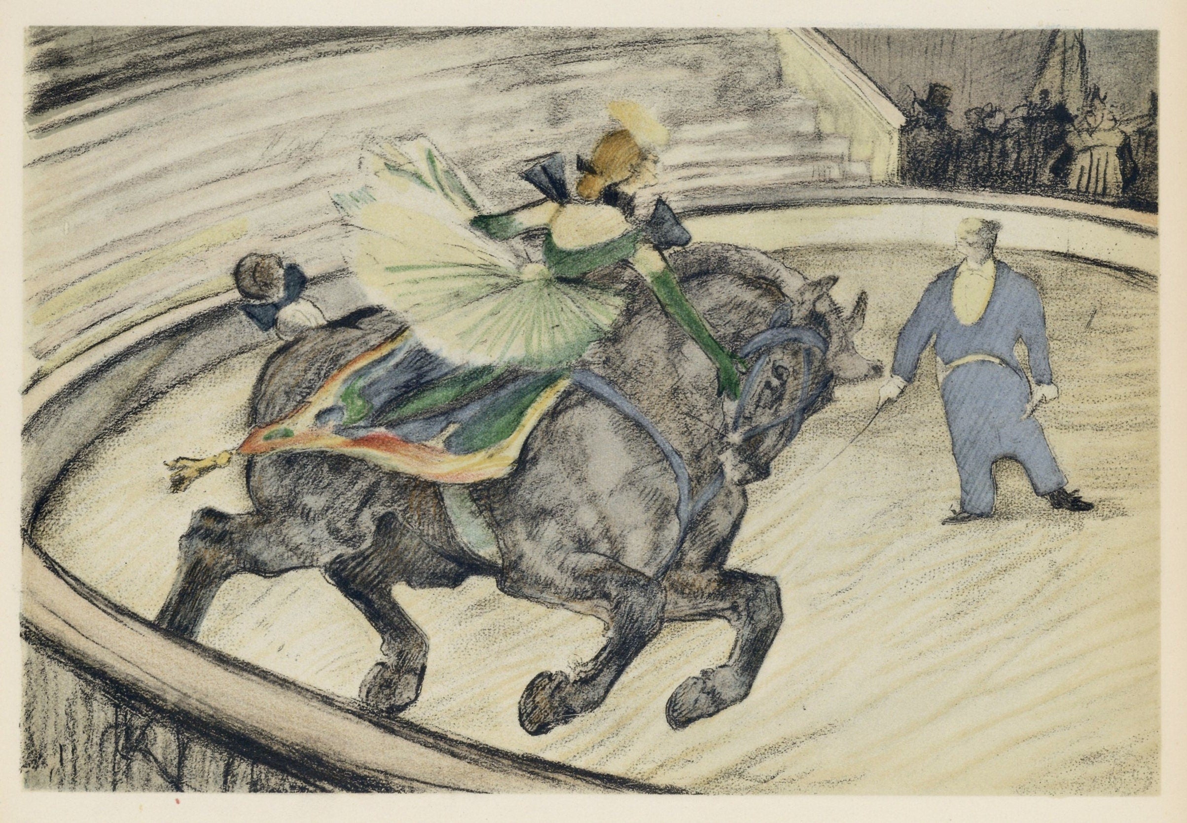 Henri de Toulouse-Lautrec, Travail sur le panneau, The Circus by Toulouse-Lautrec, Limited Edition Lithograph