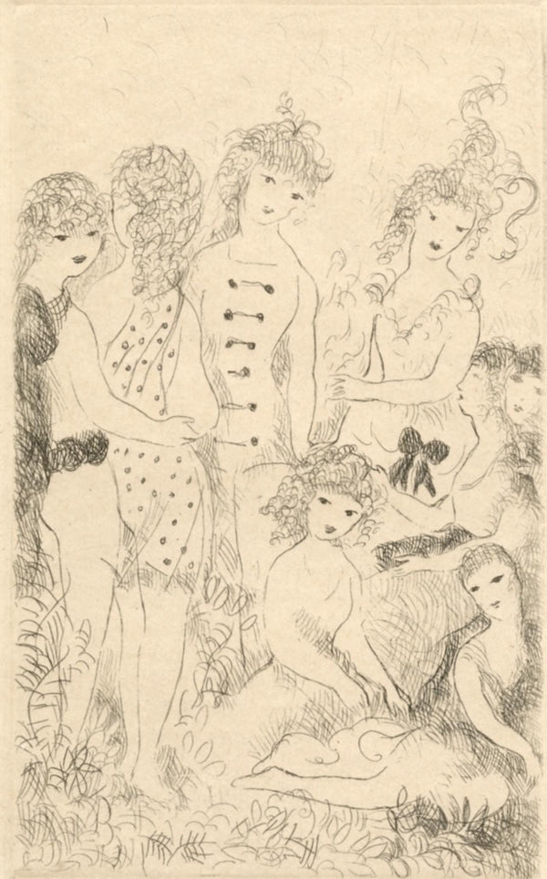 Marie Laurencin, La Ronde, Dix filles dans un pré, Limited Edition Etching