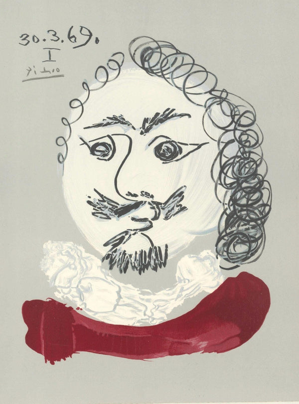 Pablo Picasso, Composition (Orozco 207-261), Vingt-Neuf Portraits Imaginaires, Limited Edition Lithograph