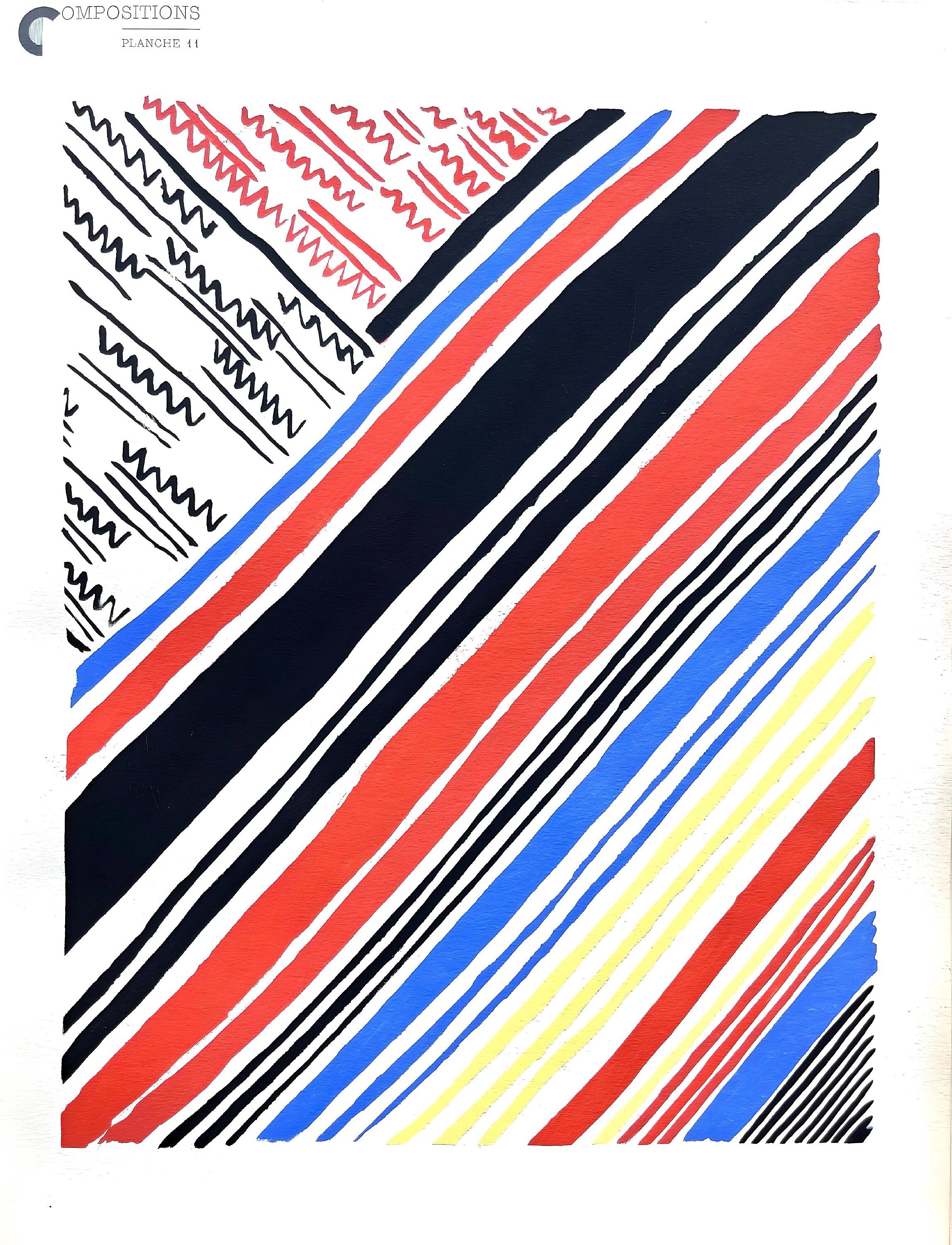 Sonia Delaunay, Planche No. 11, Compositions, couleurs, idées: Sonia Delaunay, Limited Edition Lithograph