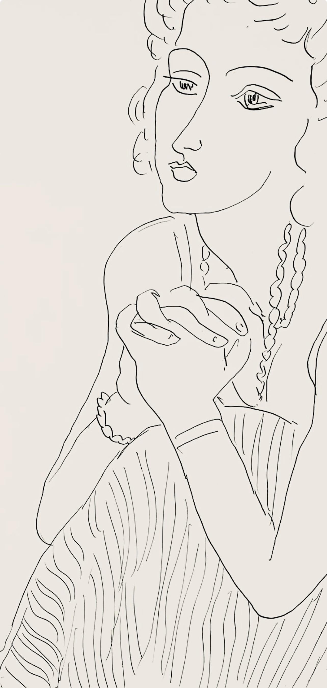 Henri Matisse, Série P, var. 5 (Duthuit 9), Henri Matisse, Dessins, Thèmes et variations, Limited Edition Lithograph