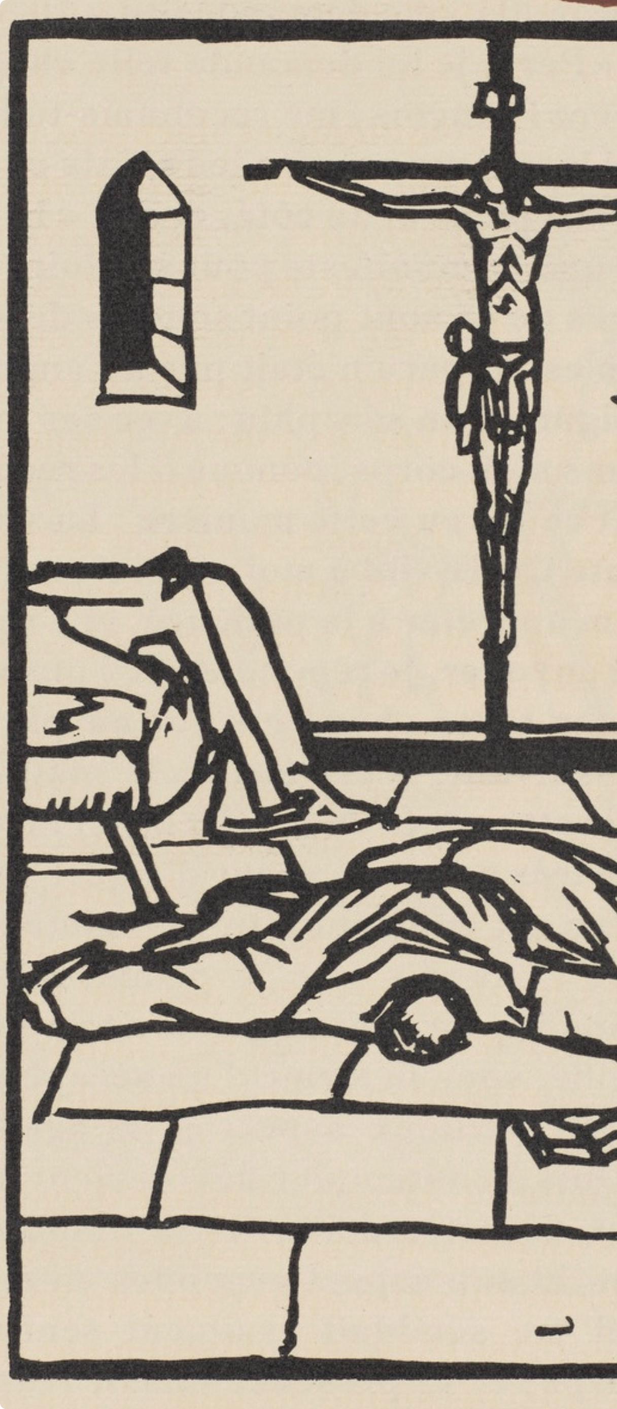 Émile Bernard, Composition (Morane, No. 100), Les Petites Fleurs de St. Françoise, Limited Edition Woodcut