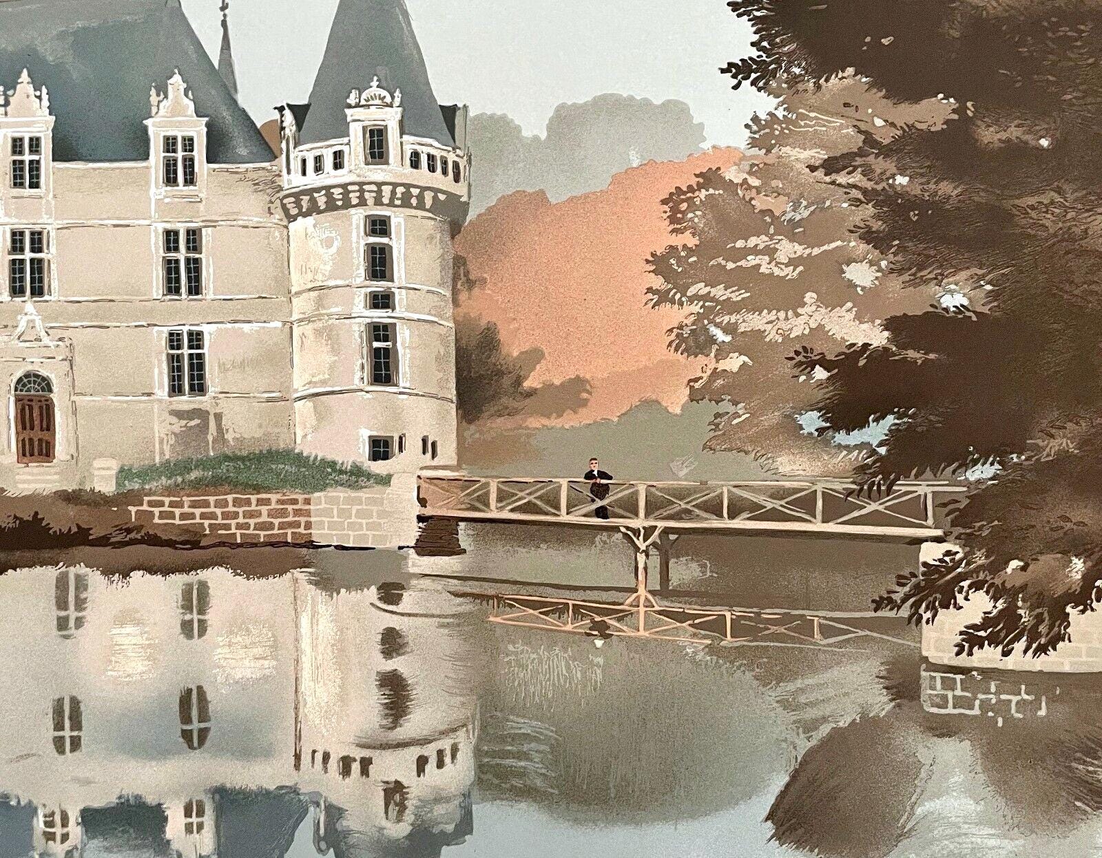 Michel Delacroix, Azay le Rideau, Limited Edition Lithograph