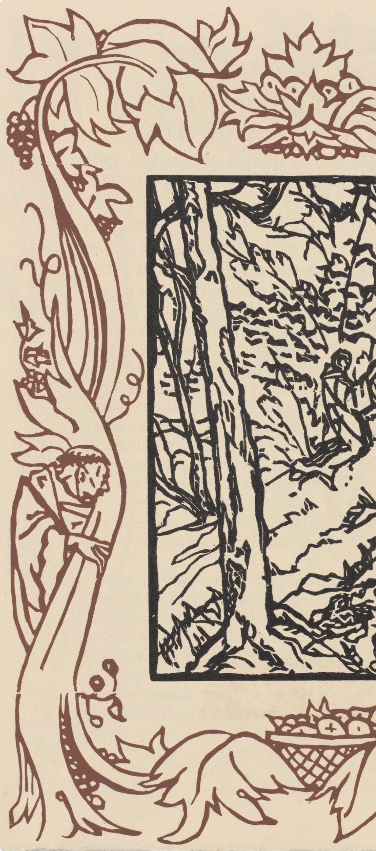 Émile Bernard, Composition (Morane, No. 100), Les Petites Fleurs de St. Françoise, Limited Edition Woodcut