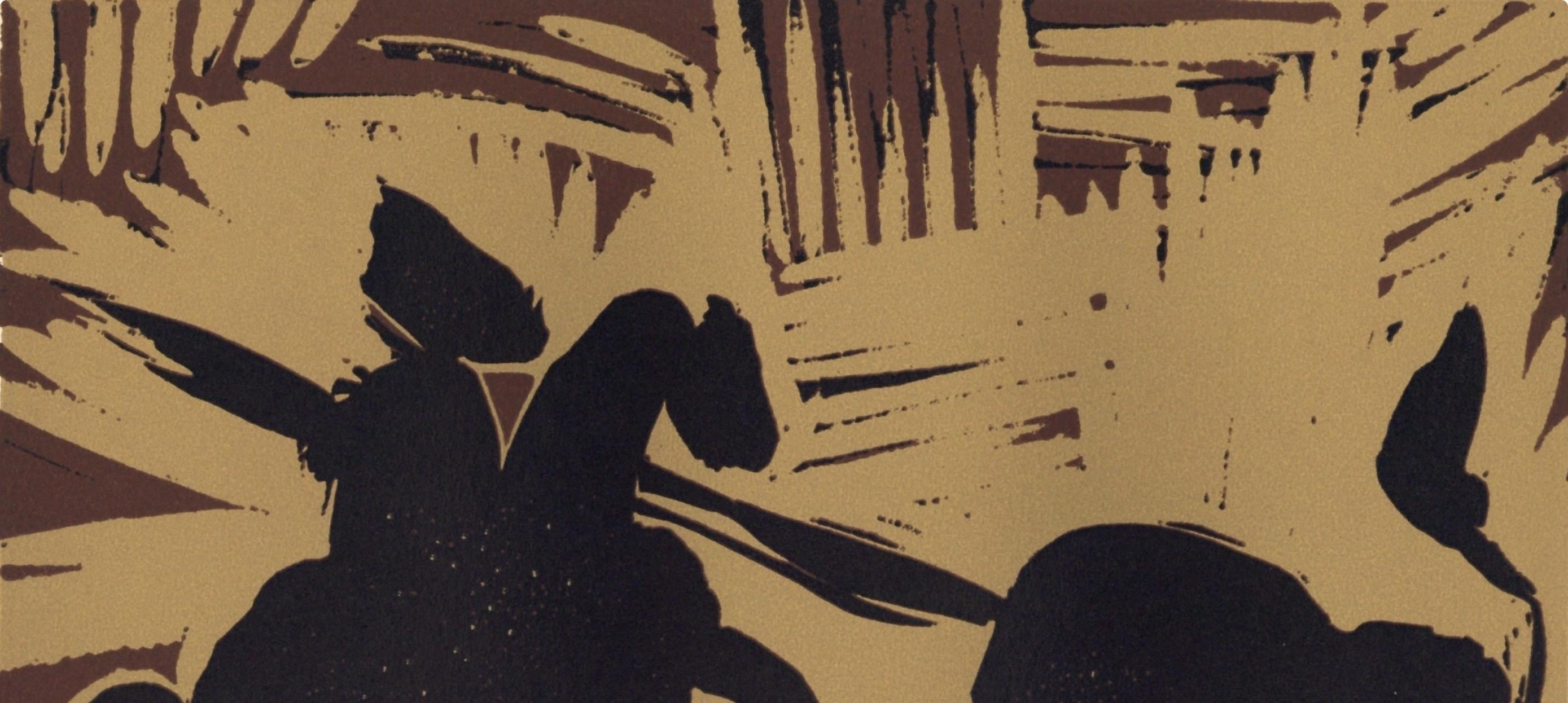 Pablo Picasso, The Goading of the Bull (Orozco 214), Grabados al linóleo, Limited Edition Linocut