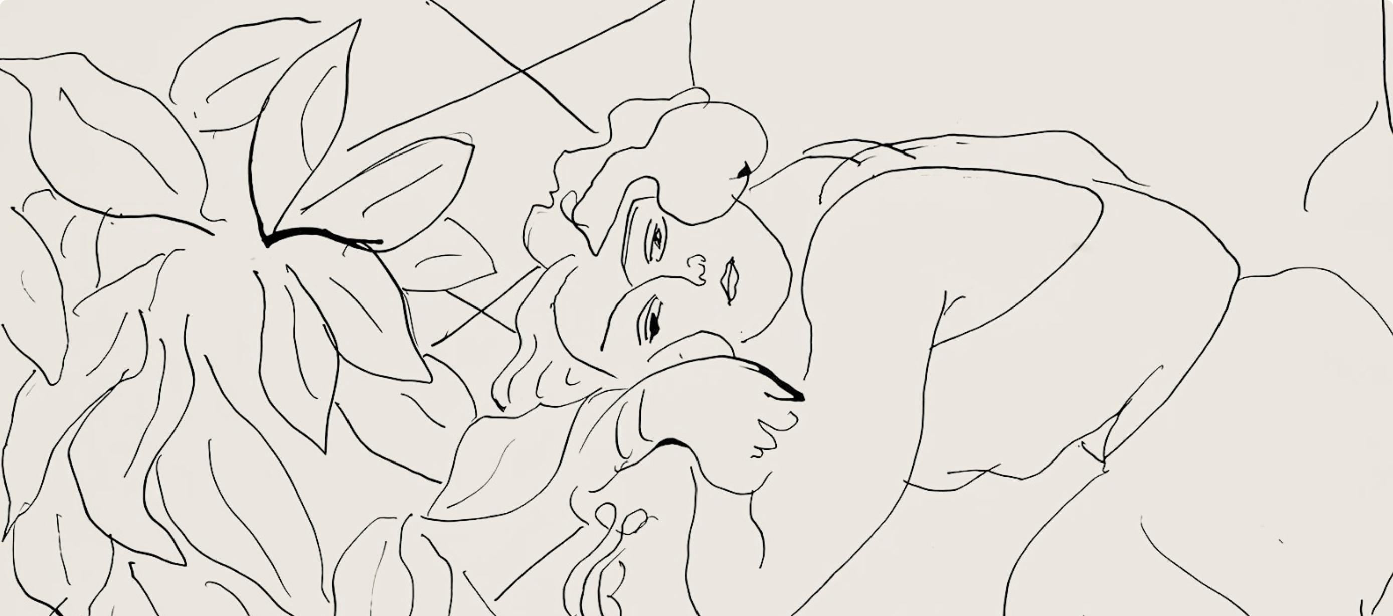 Henri Matisse, Série C, var. 4 (Duthuit 9), Henri Matisse, Dessins, Thèmes et variations, Limited Edition Lithograph