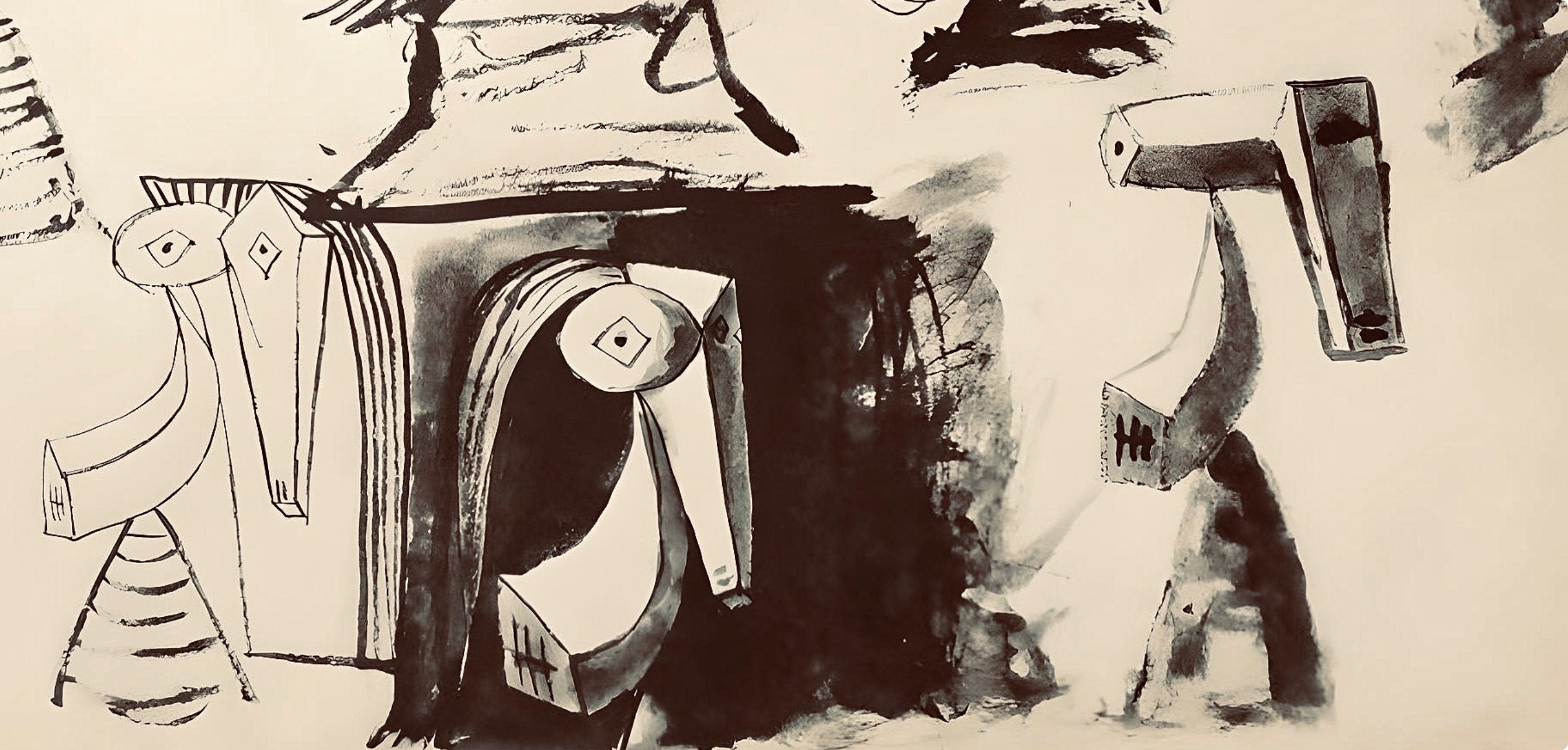Pablo Picasso, Composition, Carnet de dessins de Picasso, Cahiers d’Art, Limited Edition Lithograph
