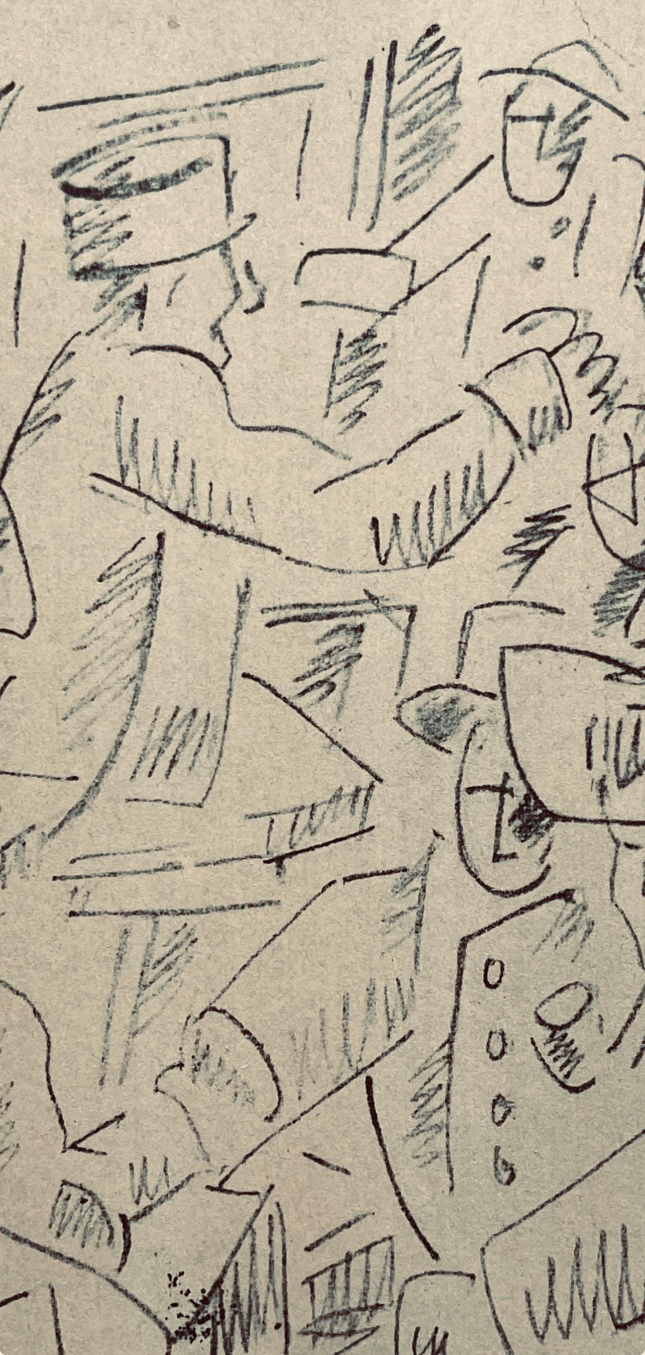Fernand Léger, Soldats Jouant Aux Cartes, Fernand Léger, Dessins de Guerre, Limited Edition Lithograph
