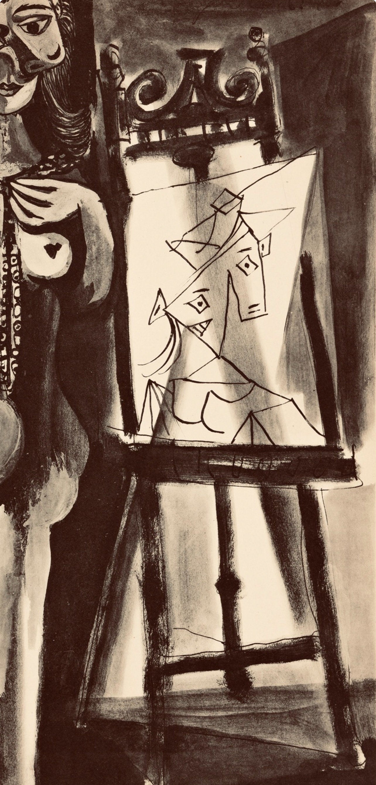 Pablo Picasso, Composition, Carnet de dessins de Picasso, Cahiers d’Art, Limited Edition Lithograph
