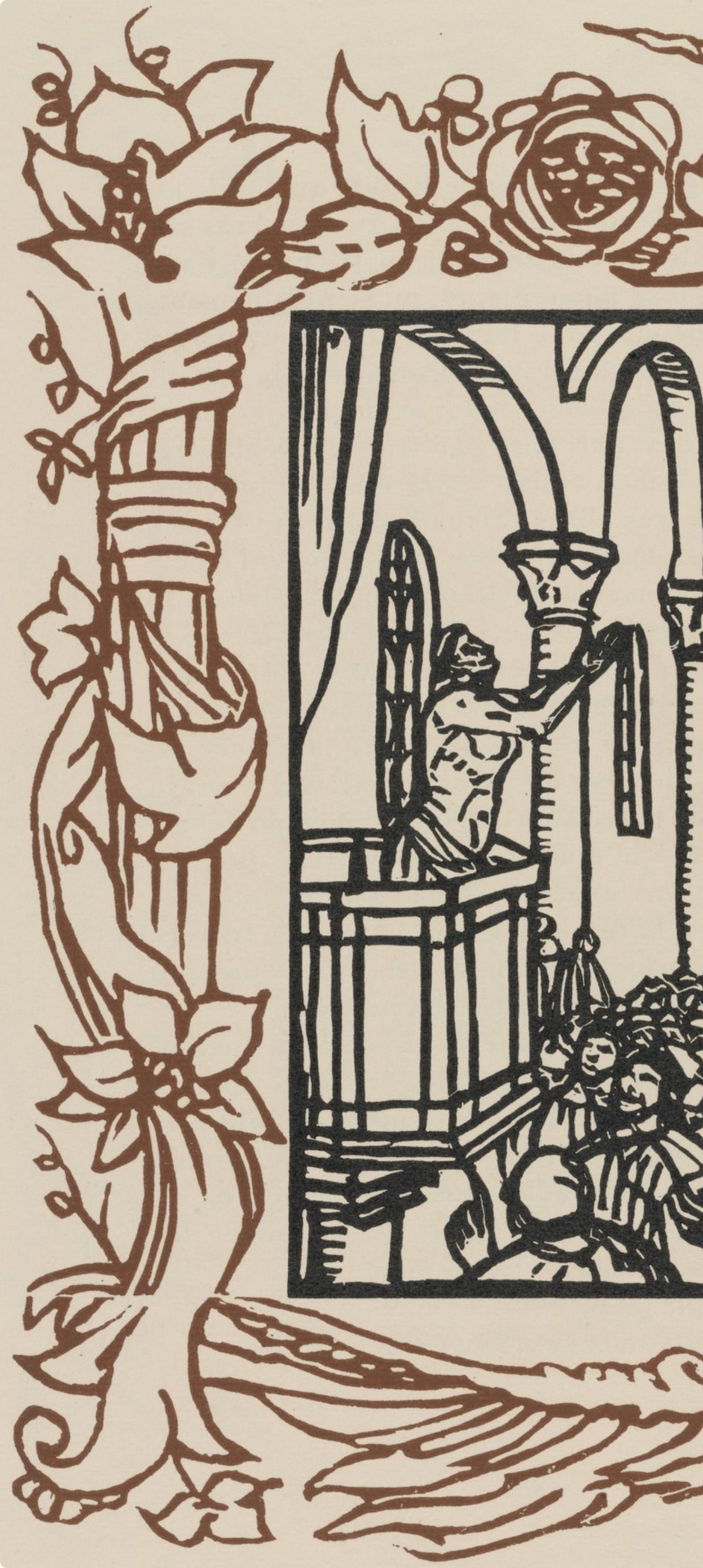 Émile Bernard, Composition (Morane, No. 100), Les Petites Fleurs de St. Françoise, Limited Edition Woodcut