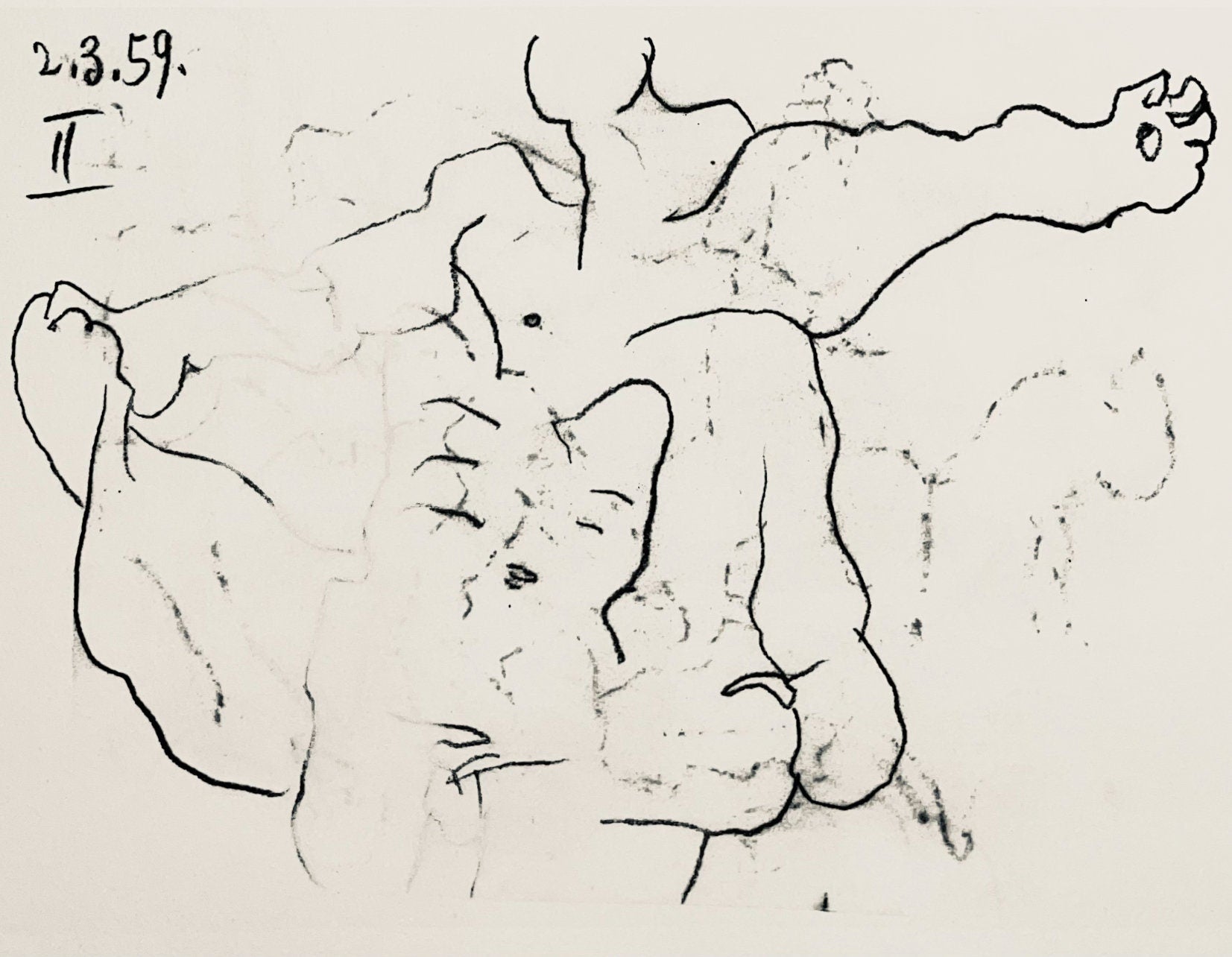 Pablo Picasso, Composition (Bloch 1276; Czwiklitzer 23), Toros y Toreros, Limited Edition Lithograph