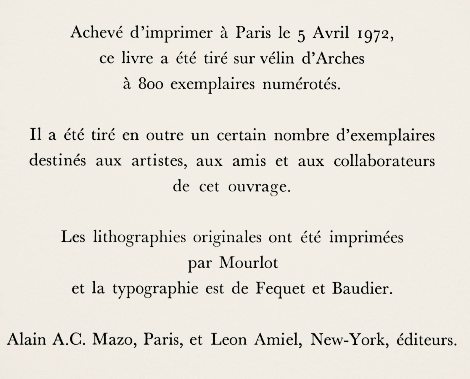 André Derain, Buste de femme, Souvenirs et portraits d'artistes, Limited Edition Lithograph